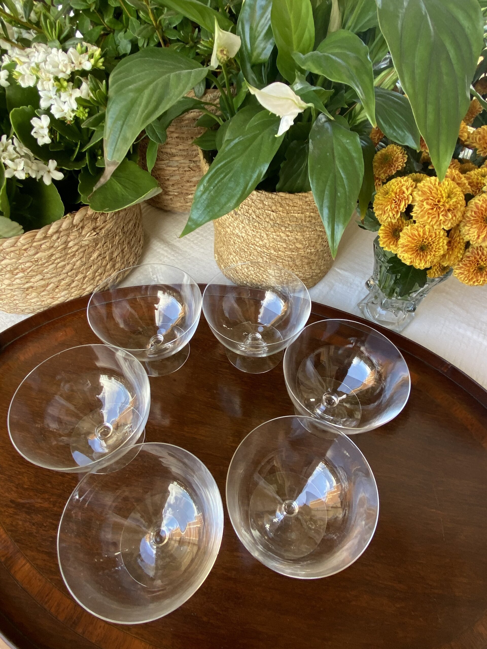6 copas postres en fino cristal. - 4