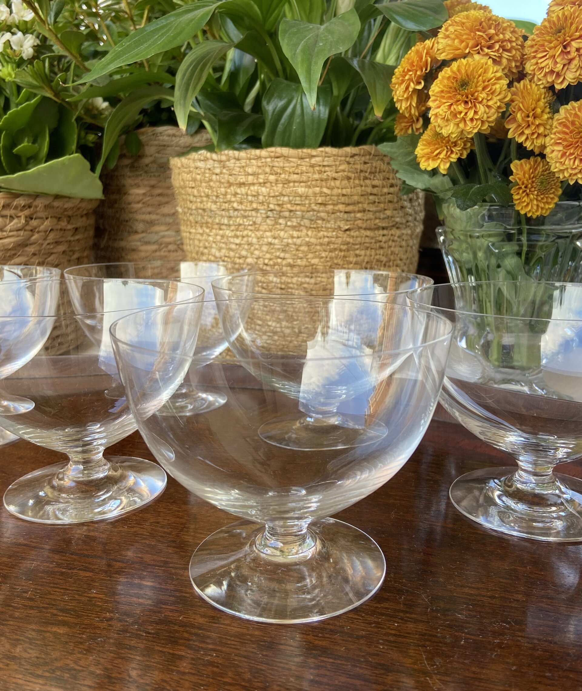6 copas postres en fino cristal. - 2