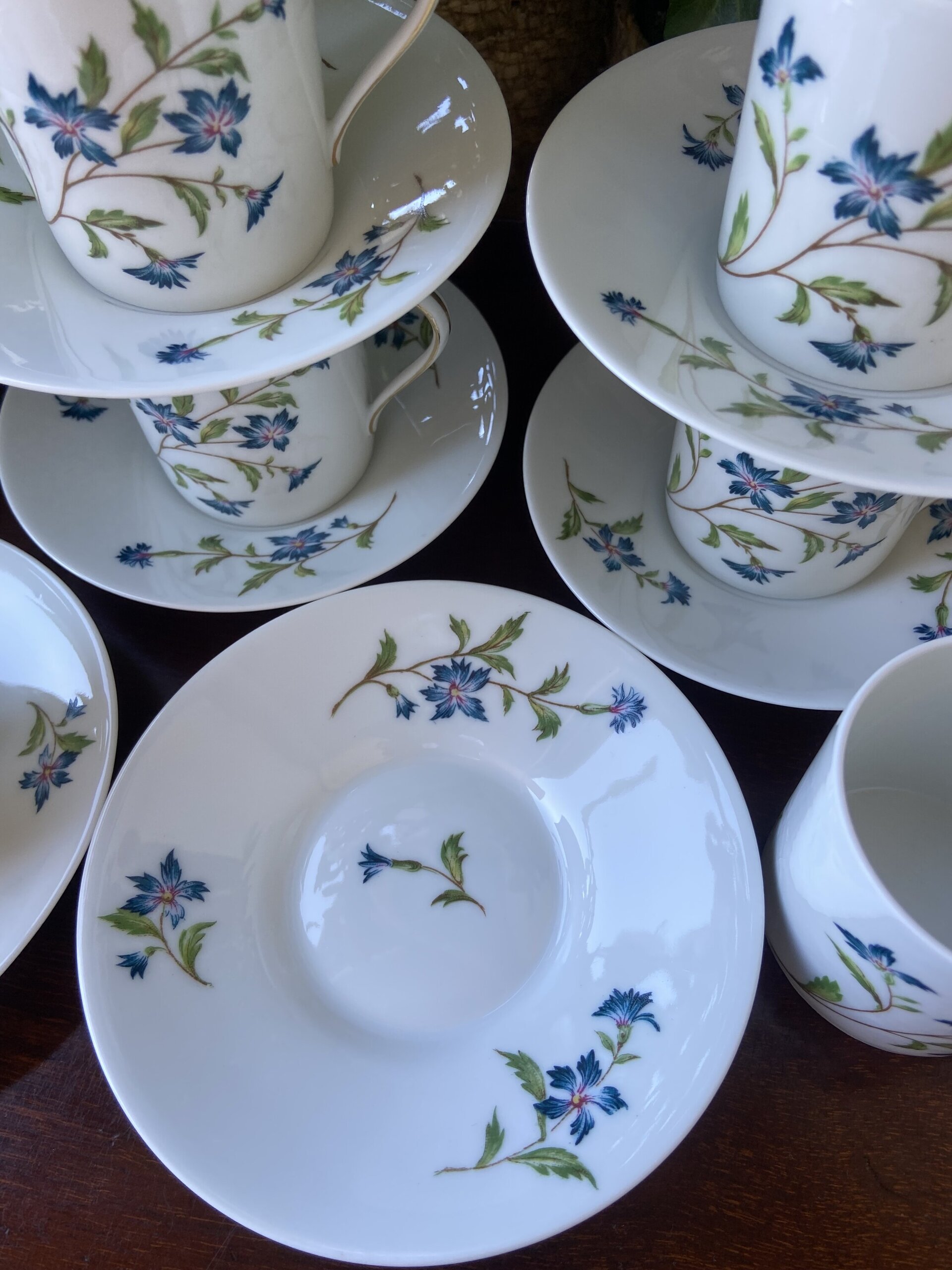 6 tazas de café en porcelana francesa de Limoges "Fabrique Royale" - 4