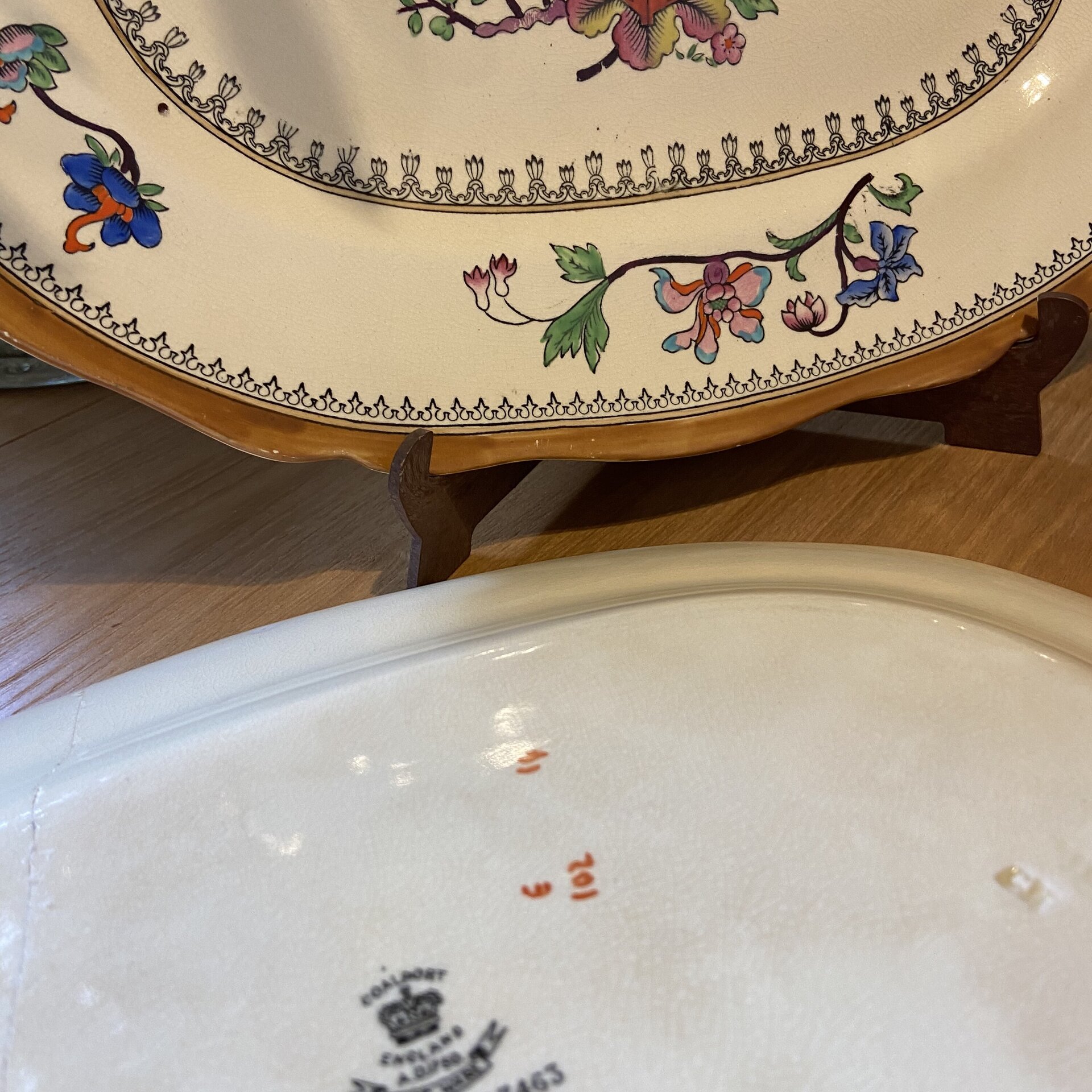 Pareja de fuentes en loza inglesa "Coalport" Kings Ware - 3