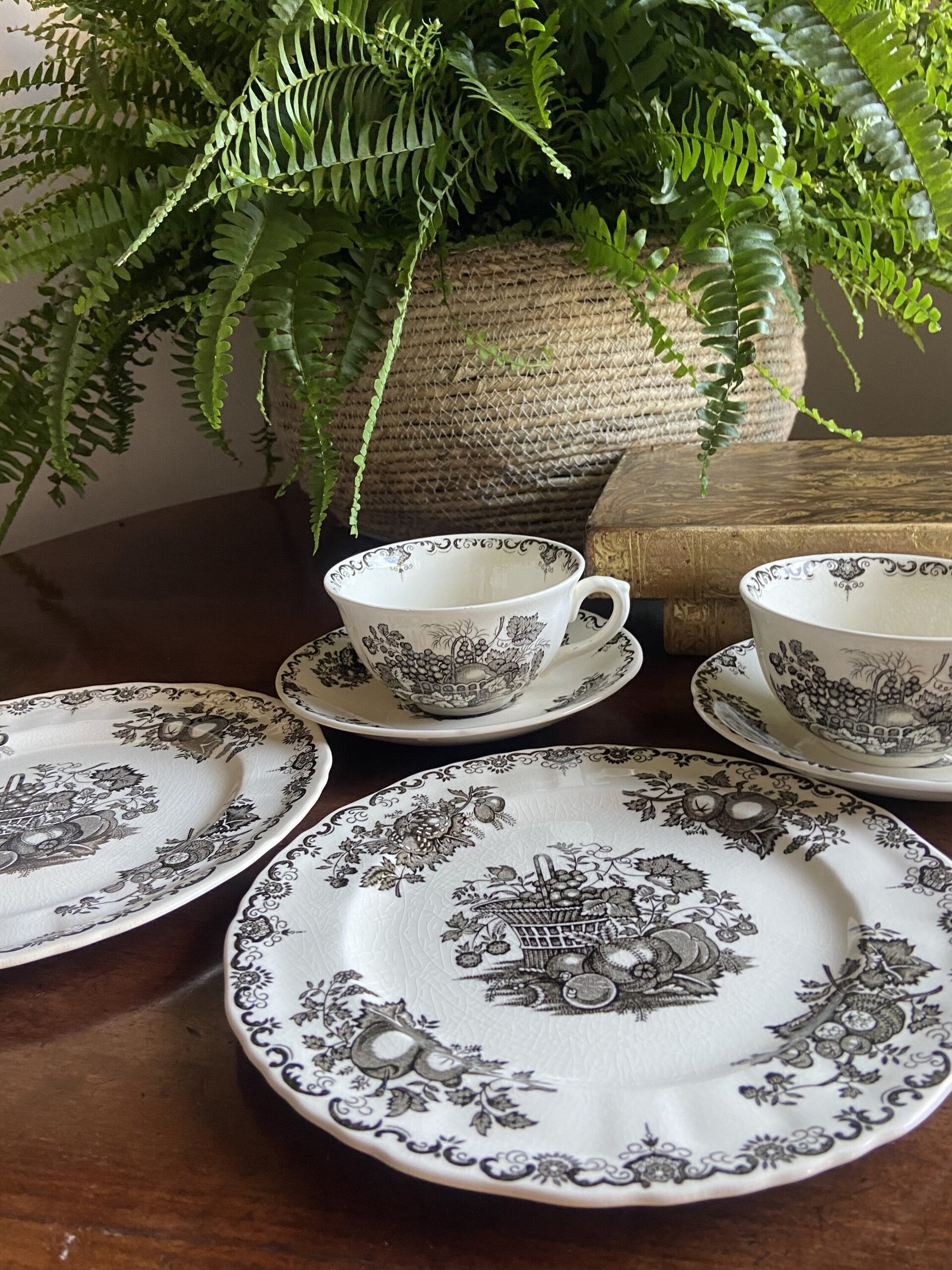 2 trios con tazas de té en loza inglesa "Mason´s" - 5