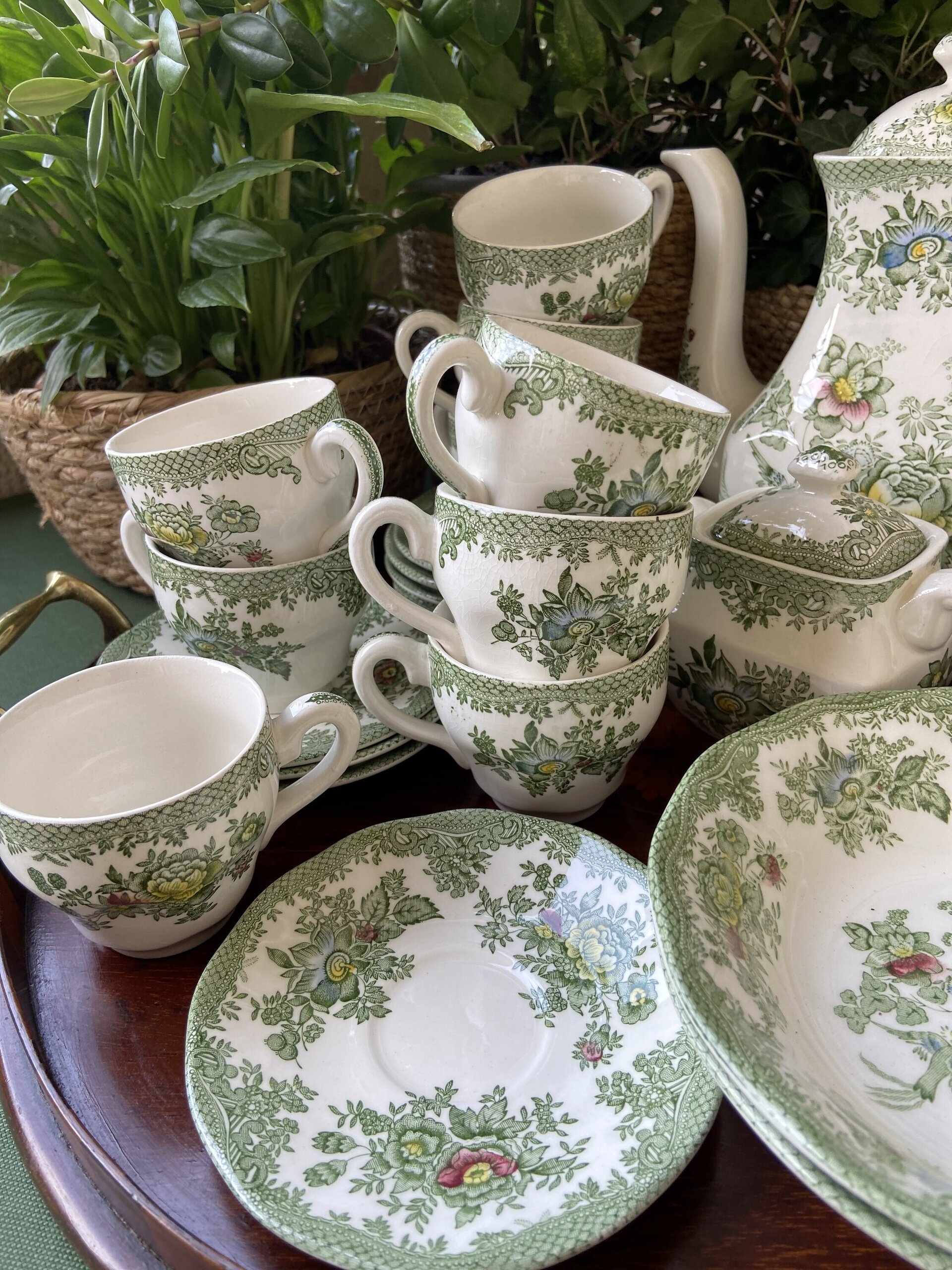 Juego de café en loza inglesa "Wedwood" mod. Oriental Phersants. - 3