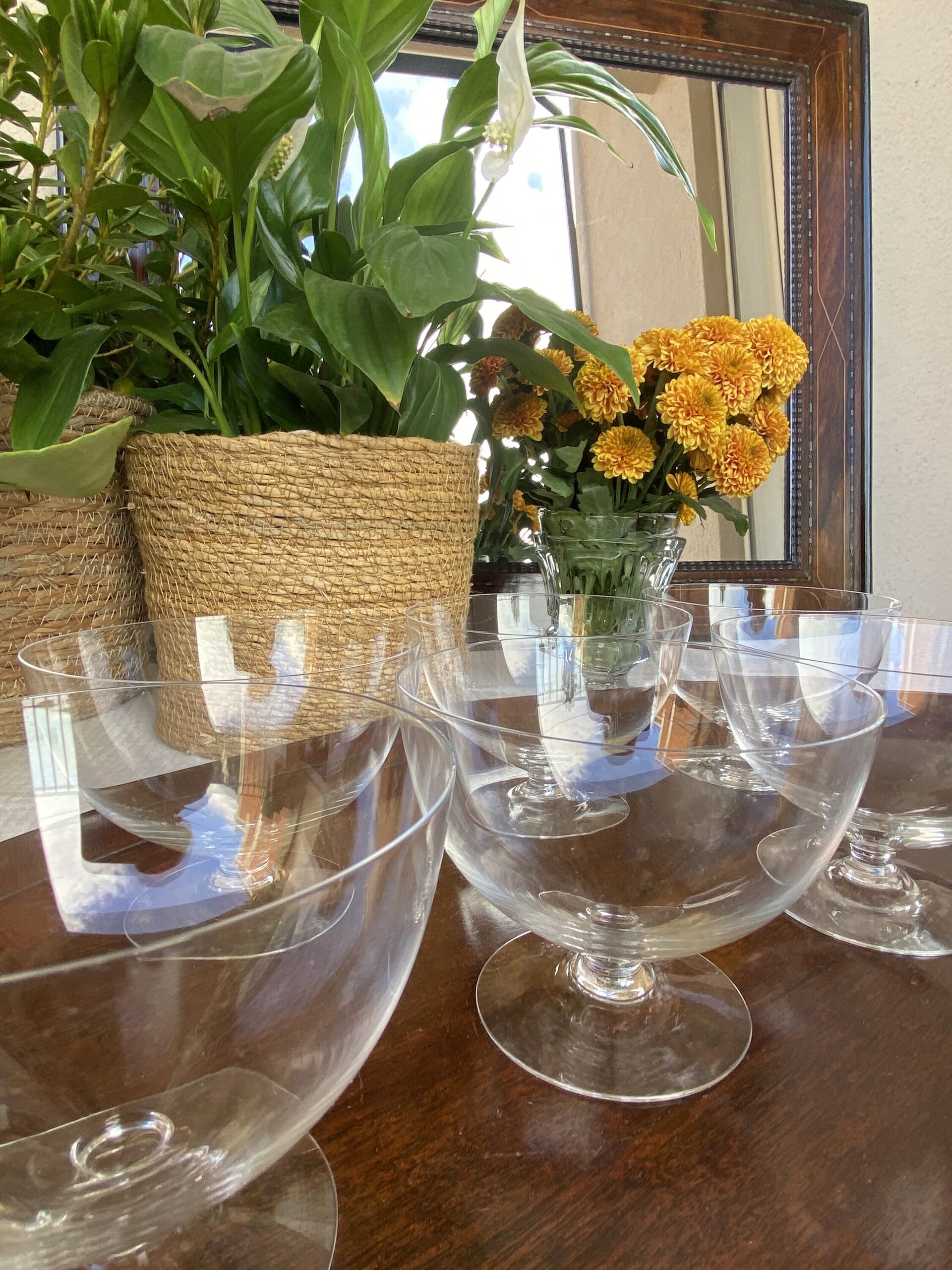 6 copas postres en fino cristal. - 3