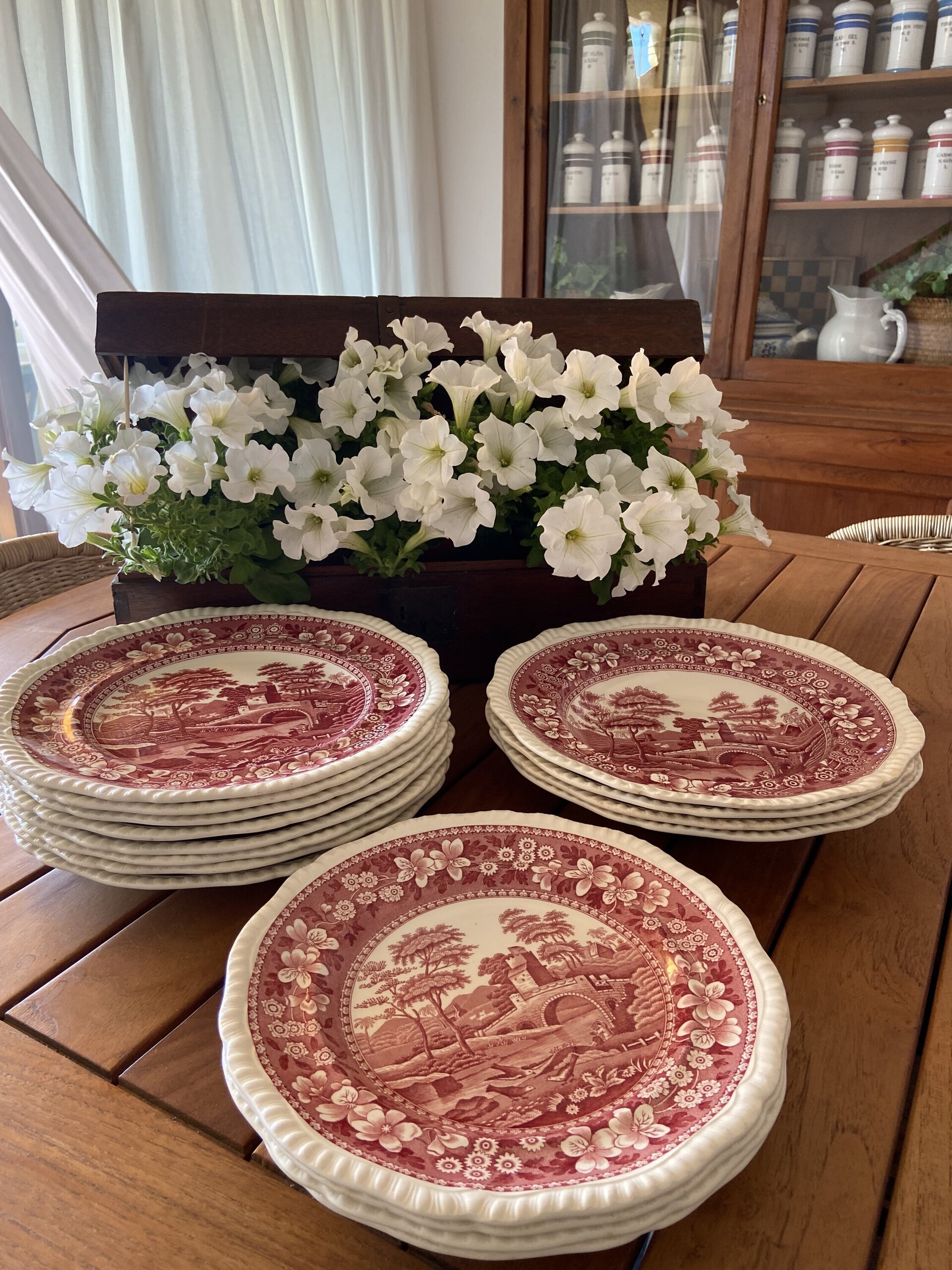 Vajilla para 4 personas en loza inglesa "Coalport". - 2