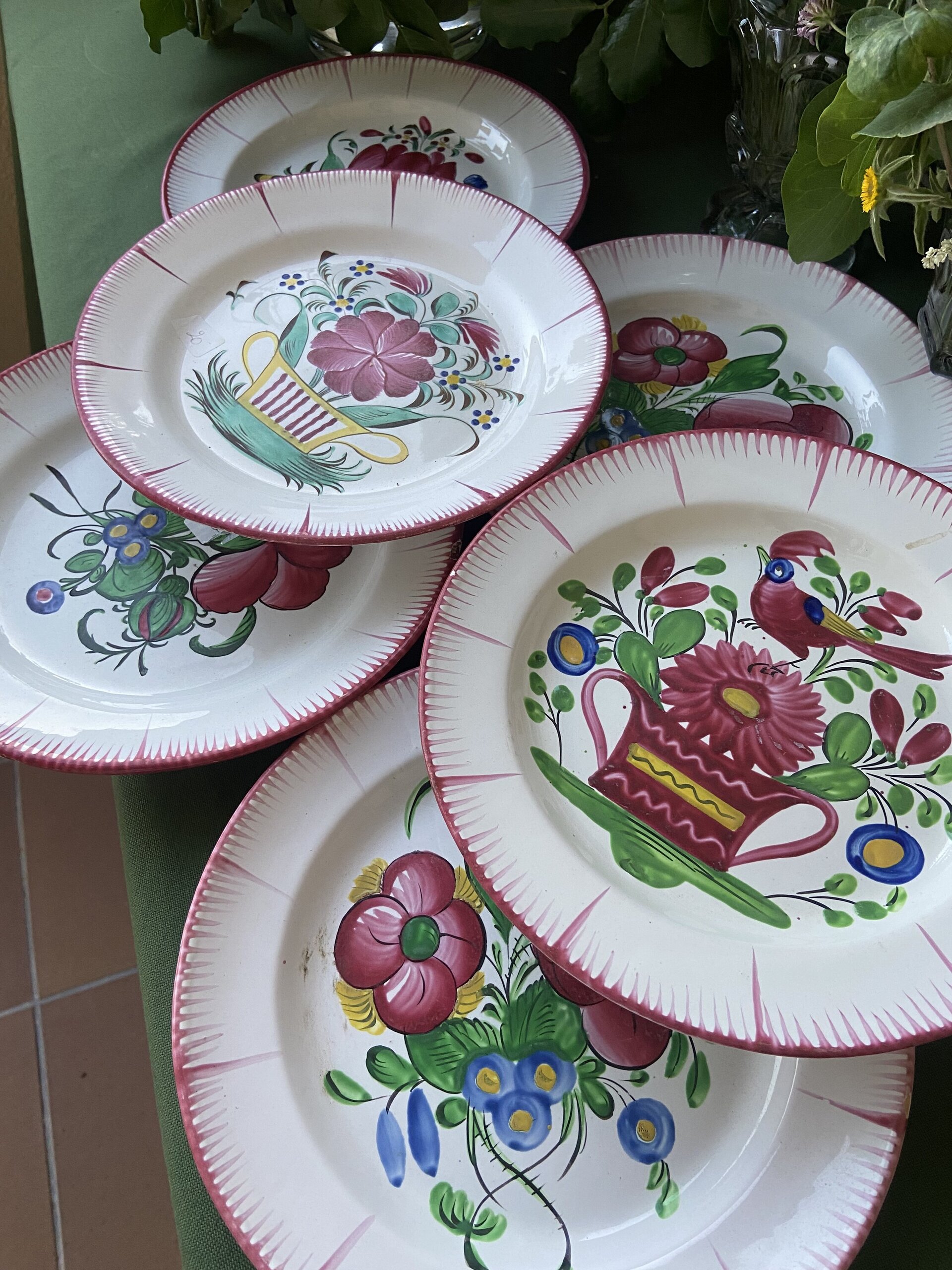 Juego de 6platos de loza franceses. - 2