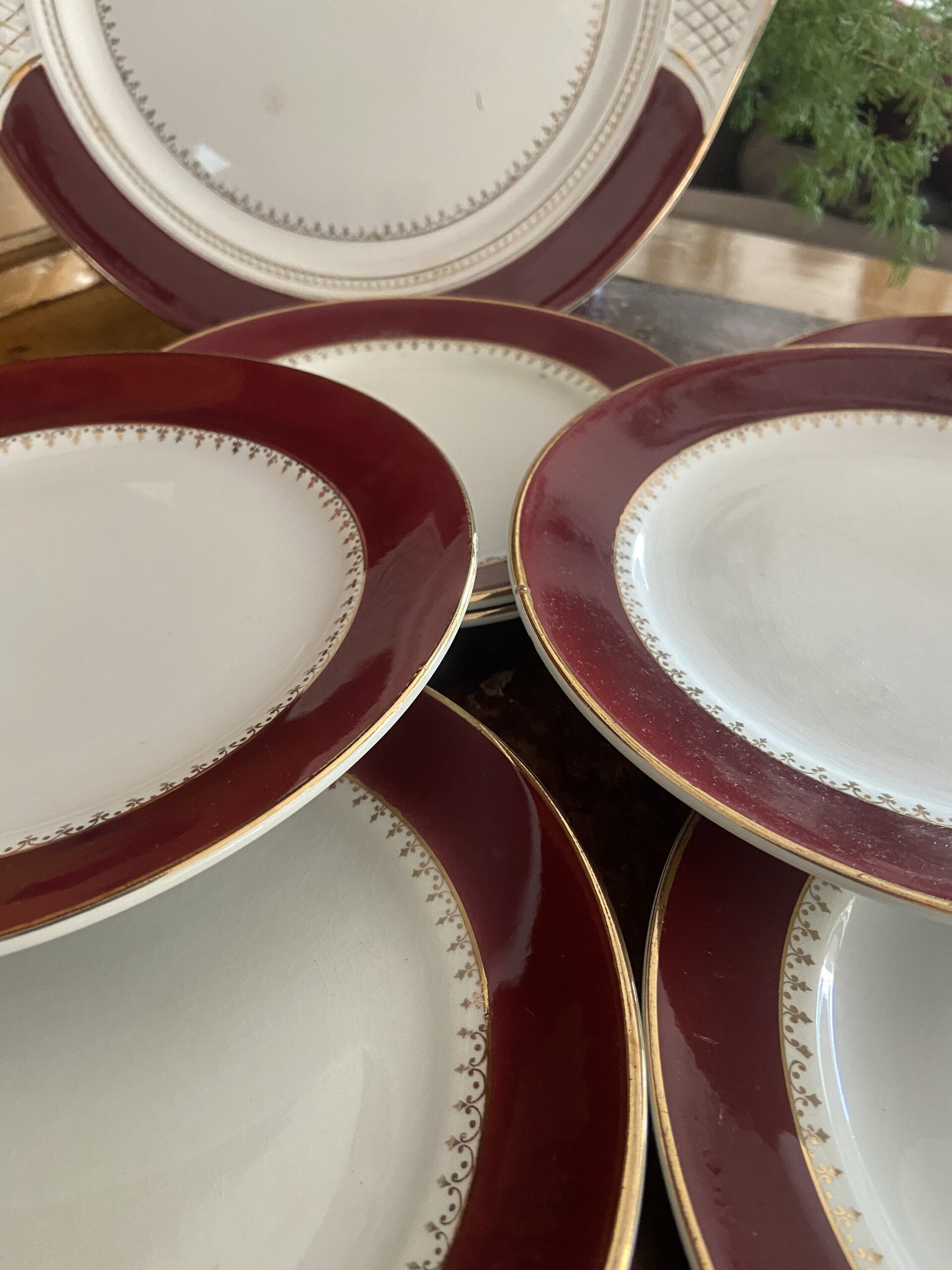 Fuente y 8 platos de merienda franceses "LAmandinoise". - 3