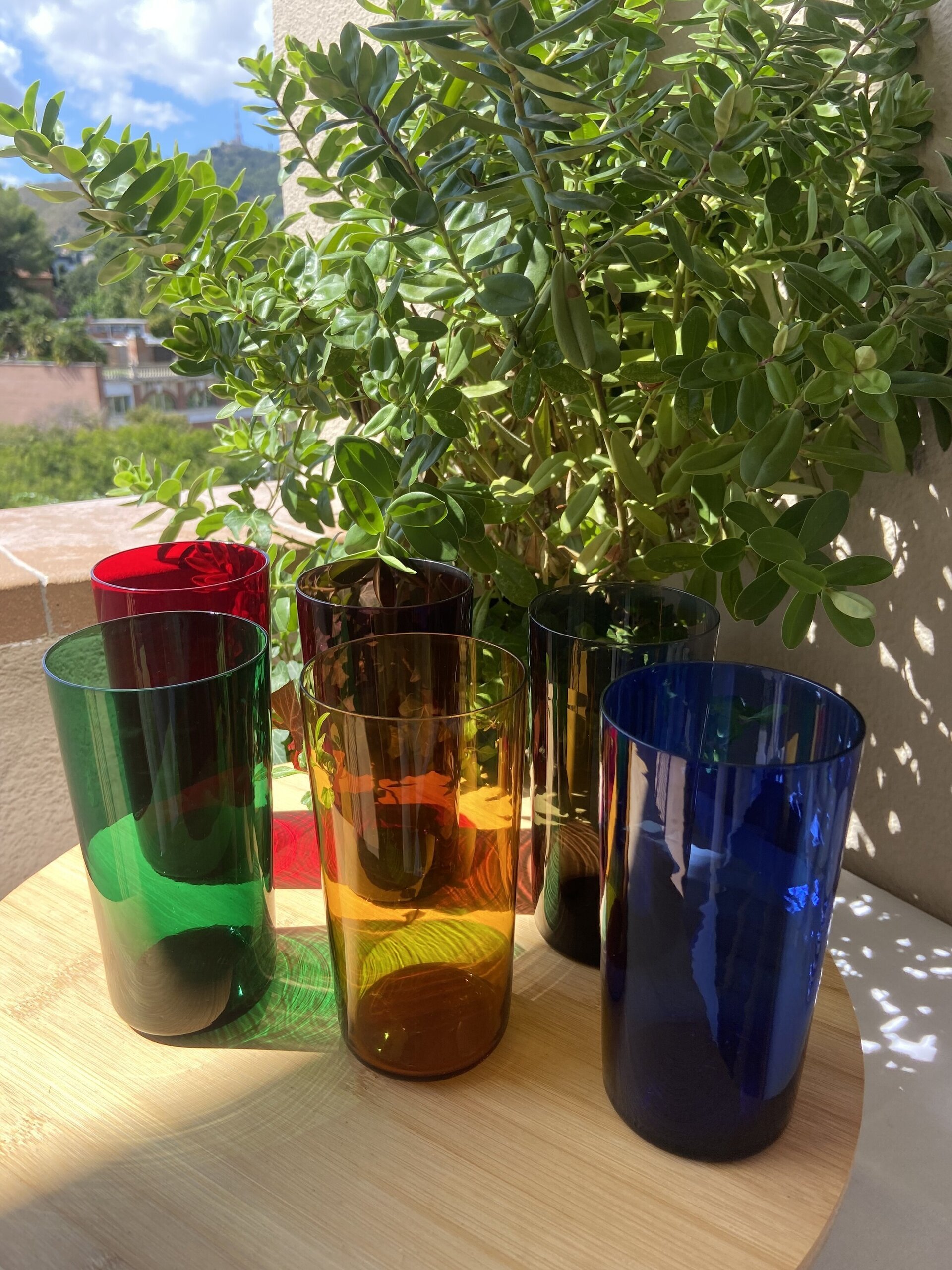 6 vasos refresco en diferentes colores - 1