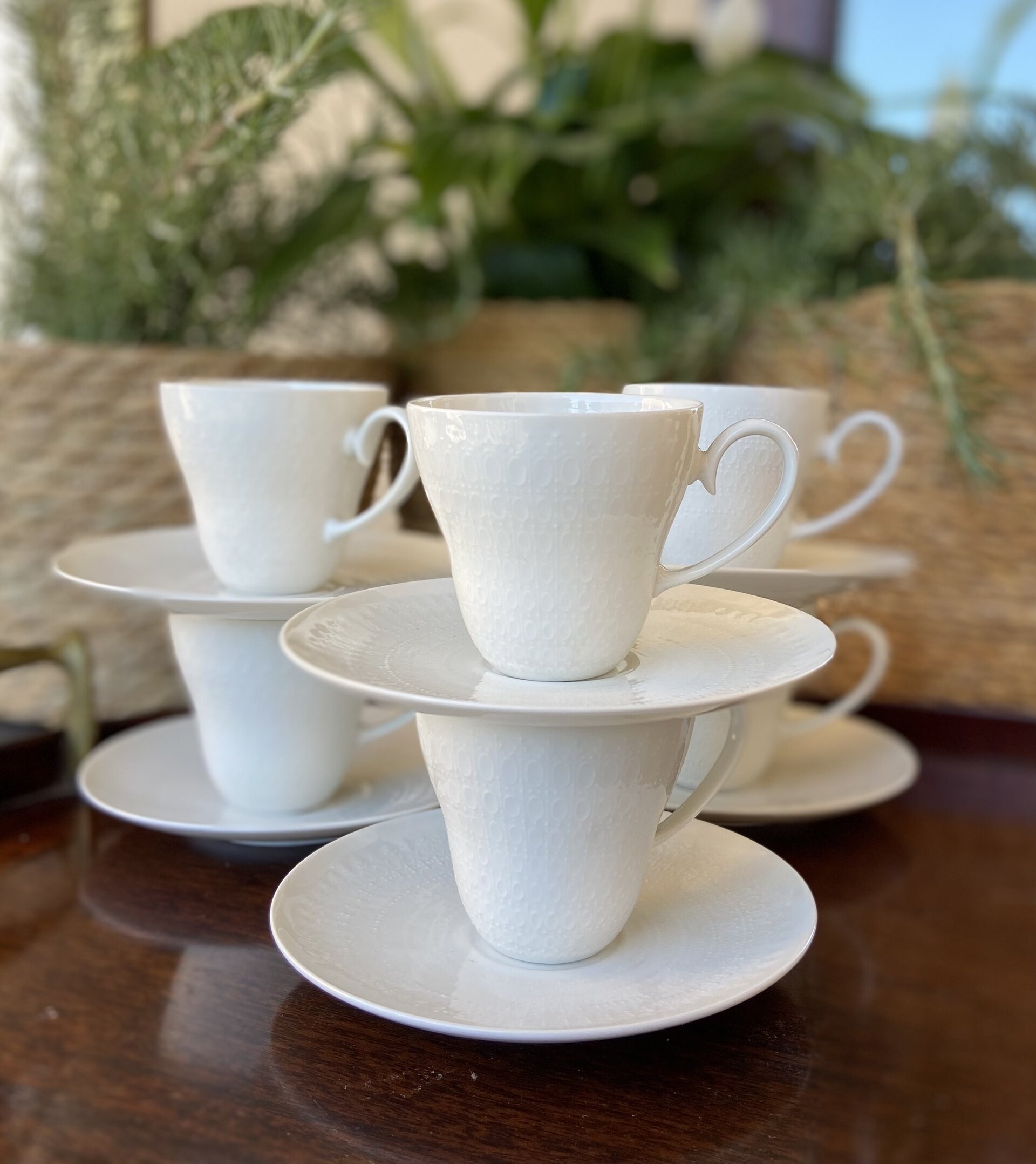 6 tazas en fina porcelana alemana "Rosenthal". - 2
