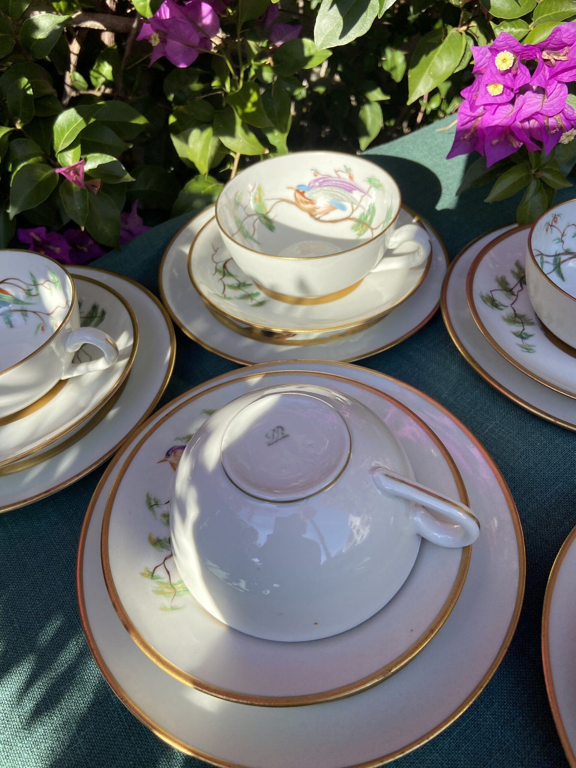 6 tazas de té con plato y 6 platos de merienda en porcelana "Bidasoa" - 10