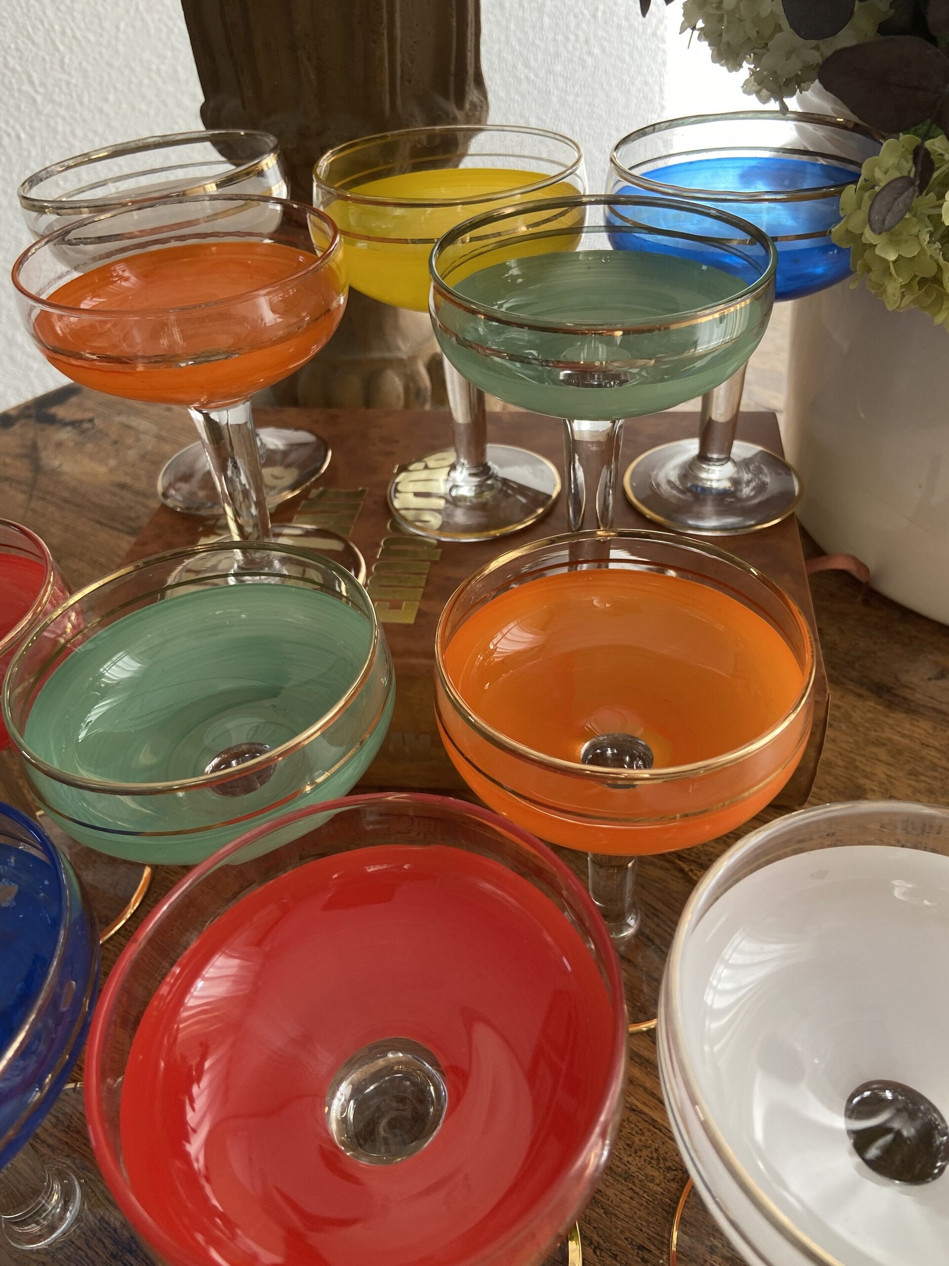 11 copas cava/postre en diferentes colores. - 9