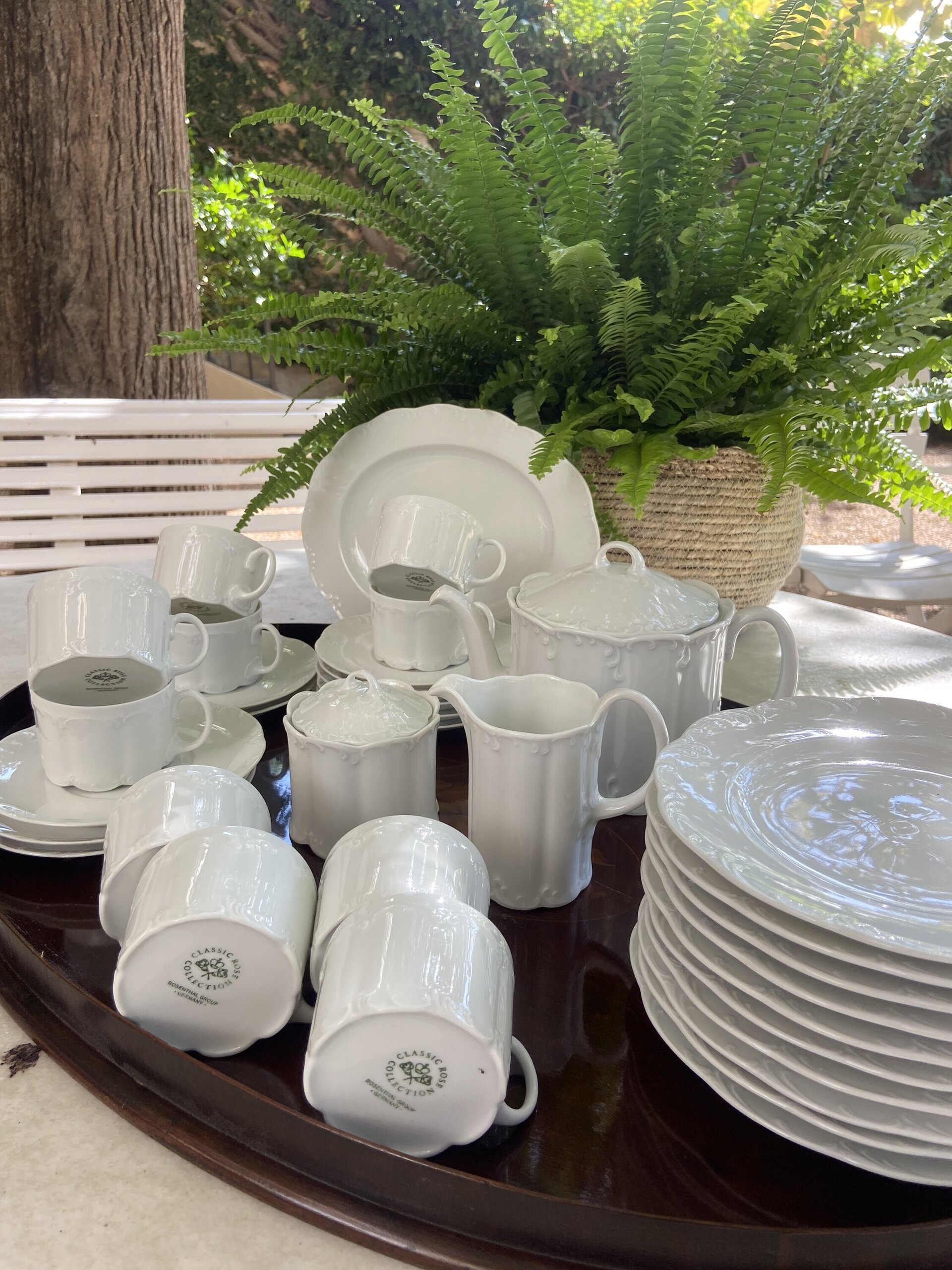 Juego de té en porcelana blanca "Rossenthal" - 4