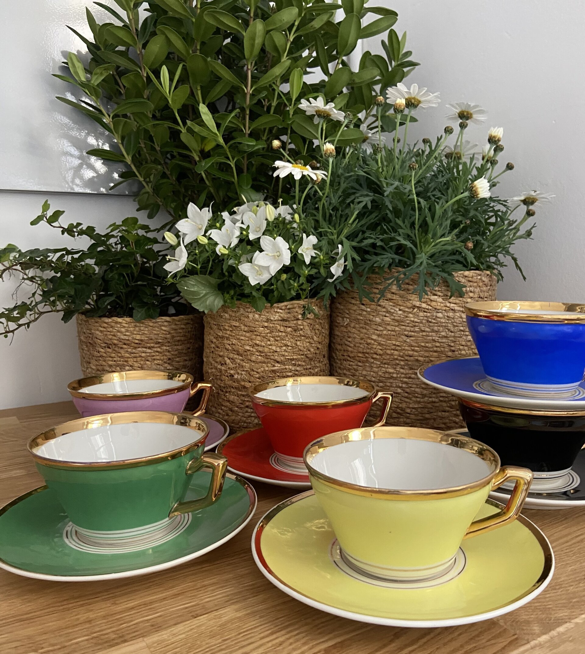 6 tazas desayuno de diferentes colores. - 3