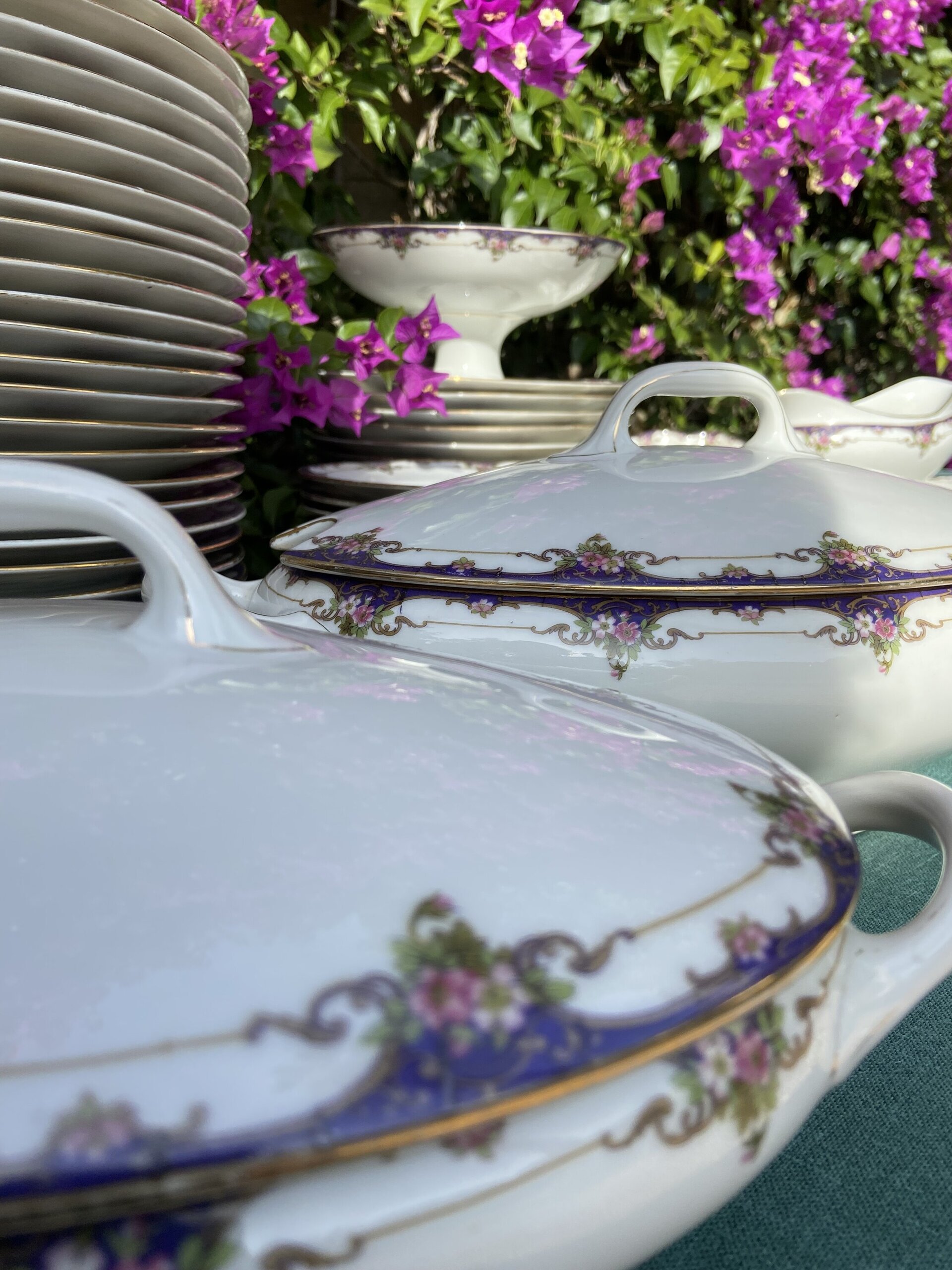 Vajilla en fina porcelana francesa de Limoges "W.G. & Cª" - 3