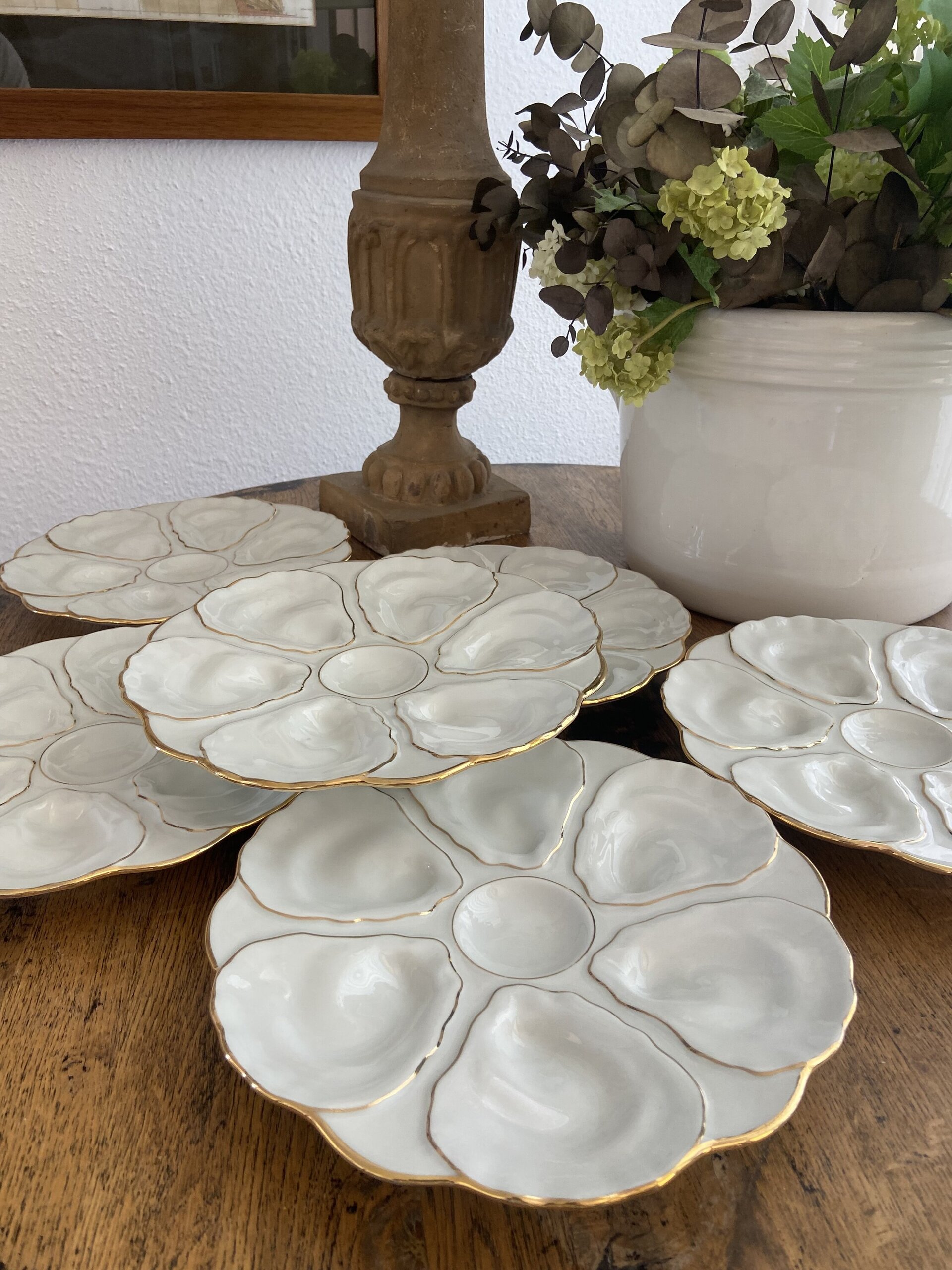 Platos para ostras en prcelana francesa "porcelaine d´art J.R." - 2