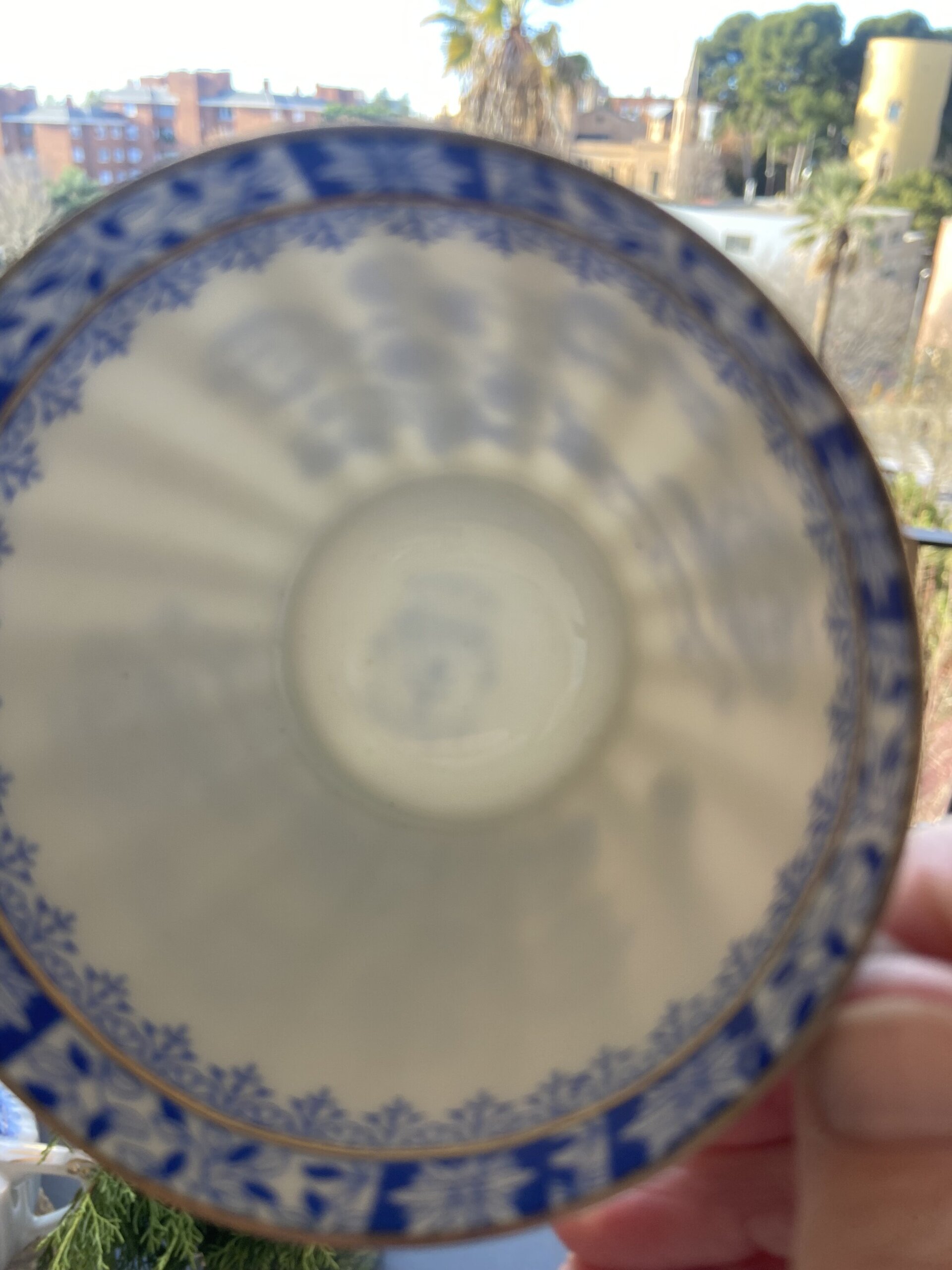 Juego de café en fina porcelana "Rosslau" mod.China Blau - 3