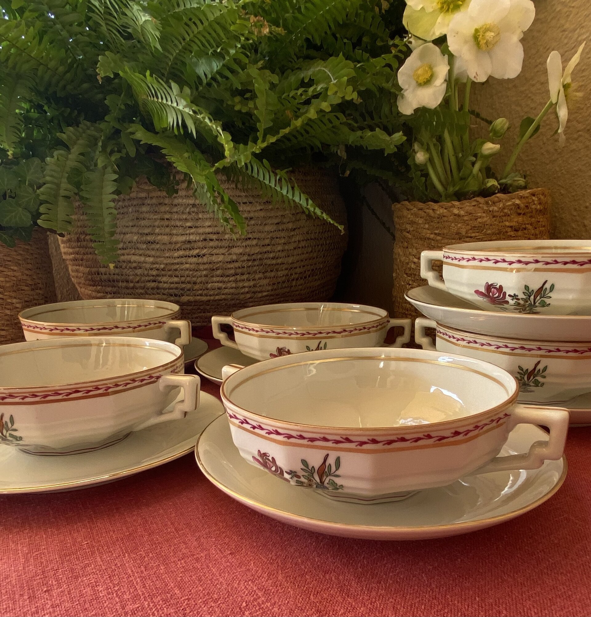 6 tazas de consomé en porcelana "Vista Alegre" - 11