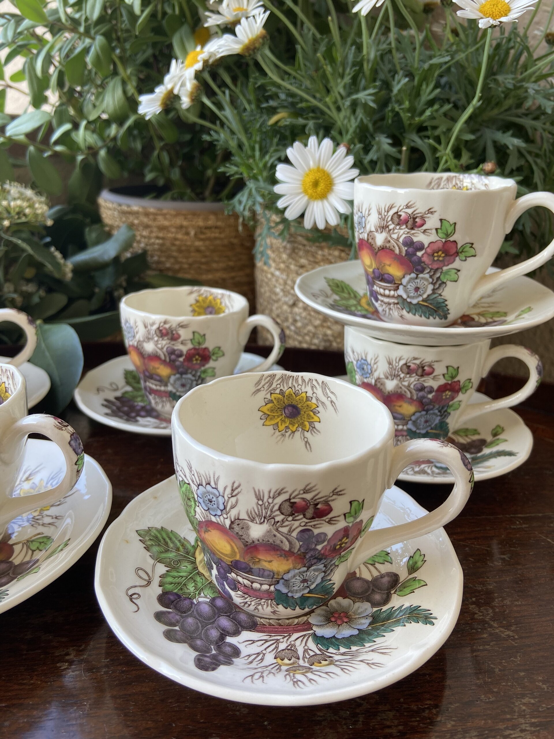 6 tazas cafe en loza inglesa "Spode" - 3