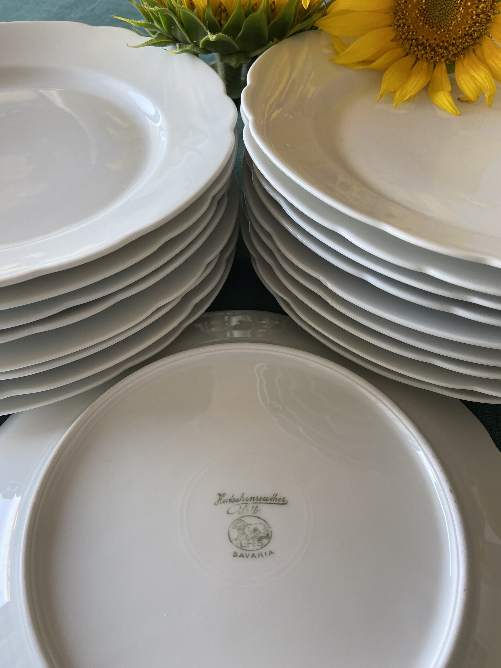 18 platos llanos en porcelana alemana "Hutschenreuther". - 7