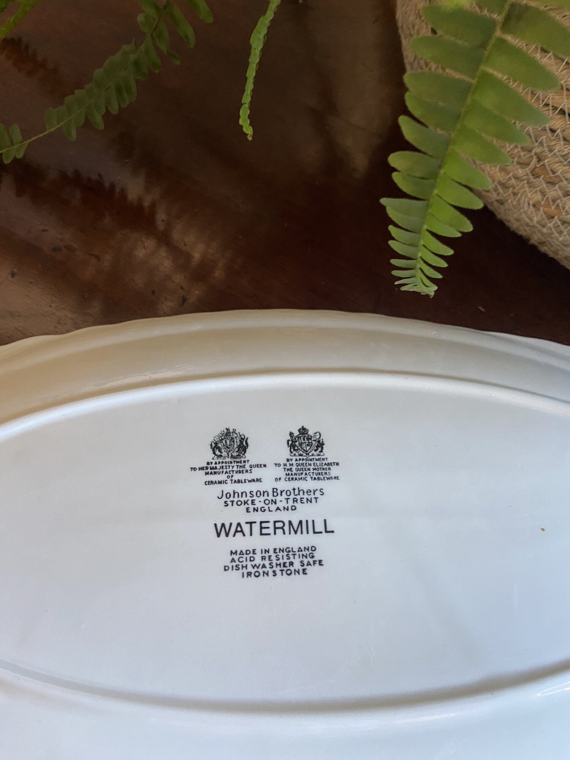 Fuente cake en loza inglesa "Johnson Brothers" (mod. Watermill) - 3