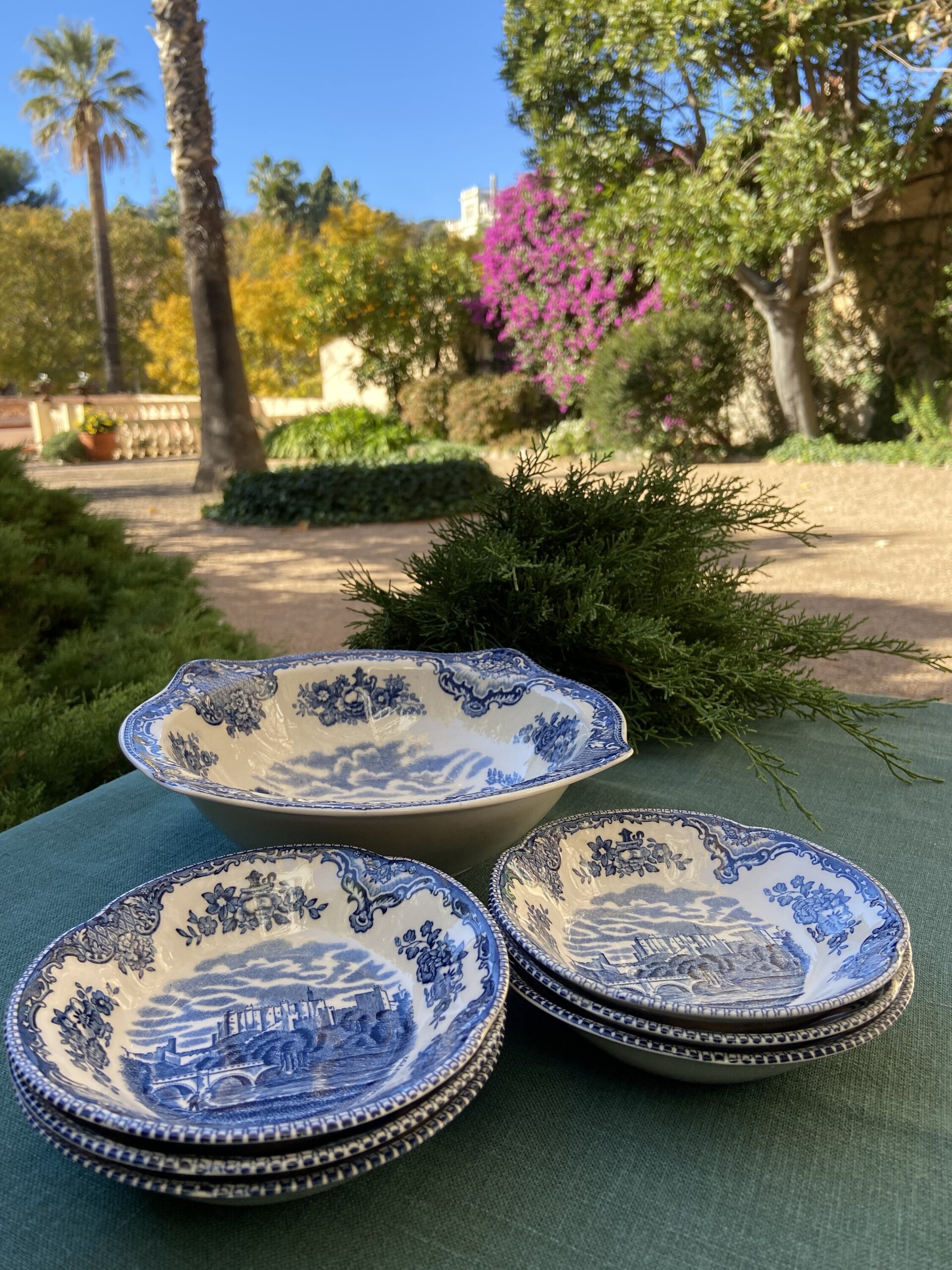 Bol G. y 6 boles en loza inglesa "Johson Bros" - 4