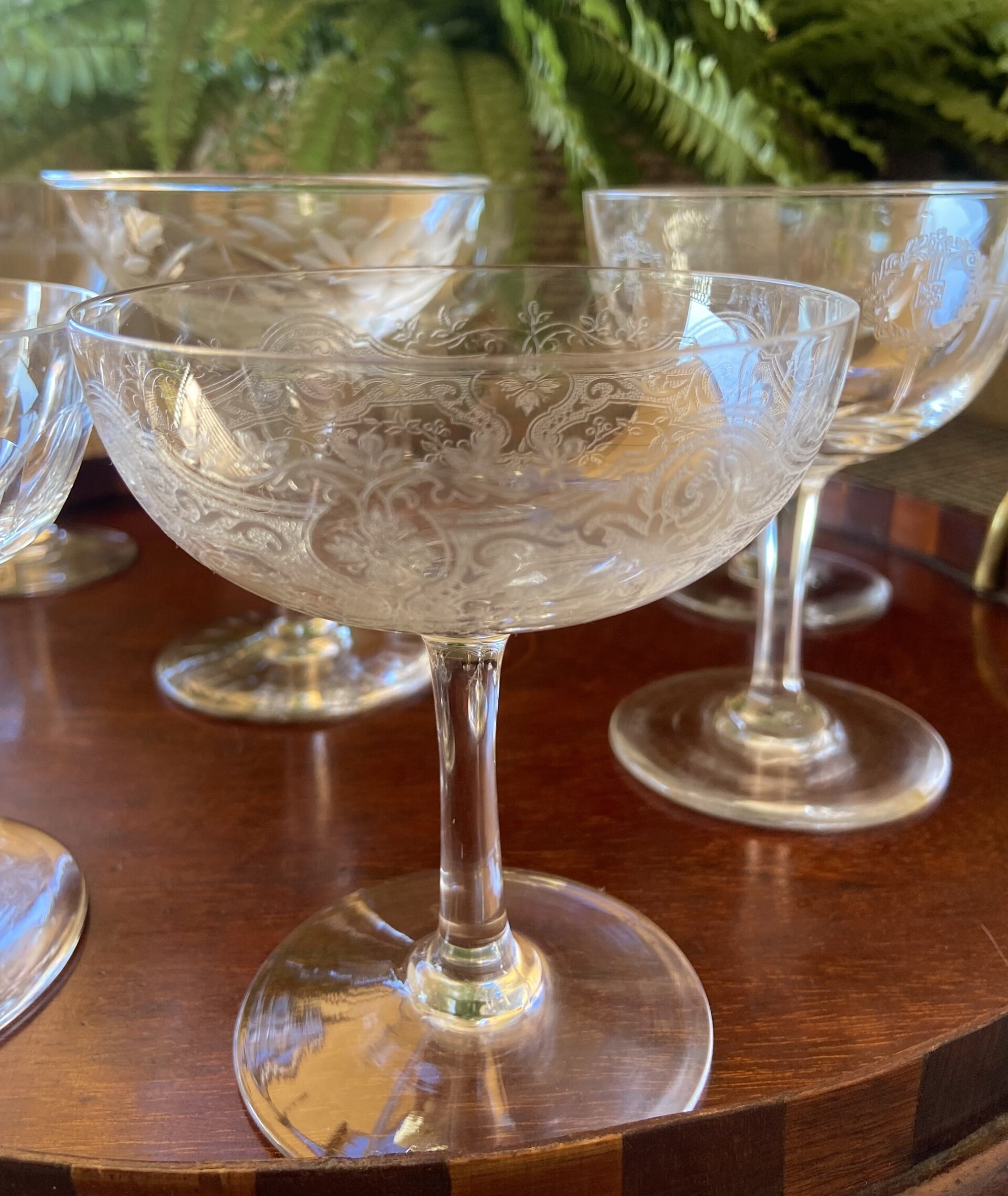 8 copas cava en cristal con diferentes tallas y serigrafias - 6