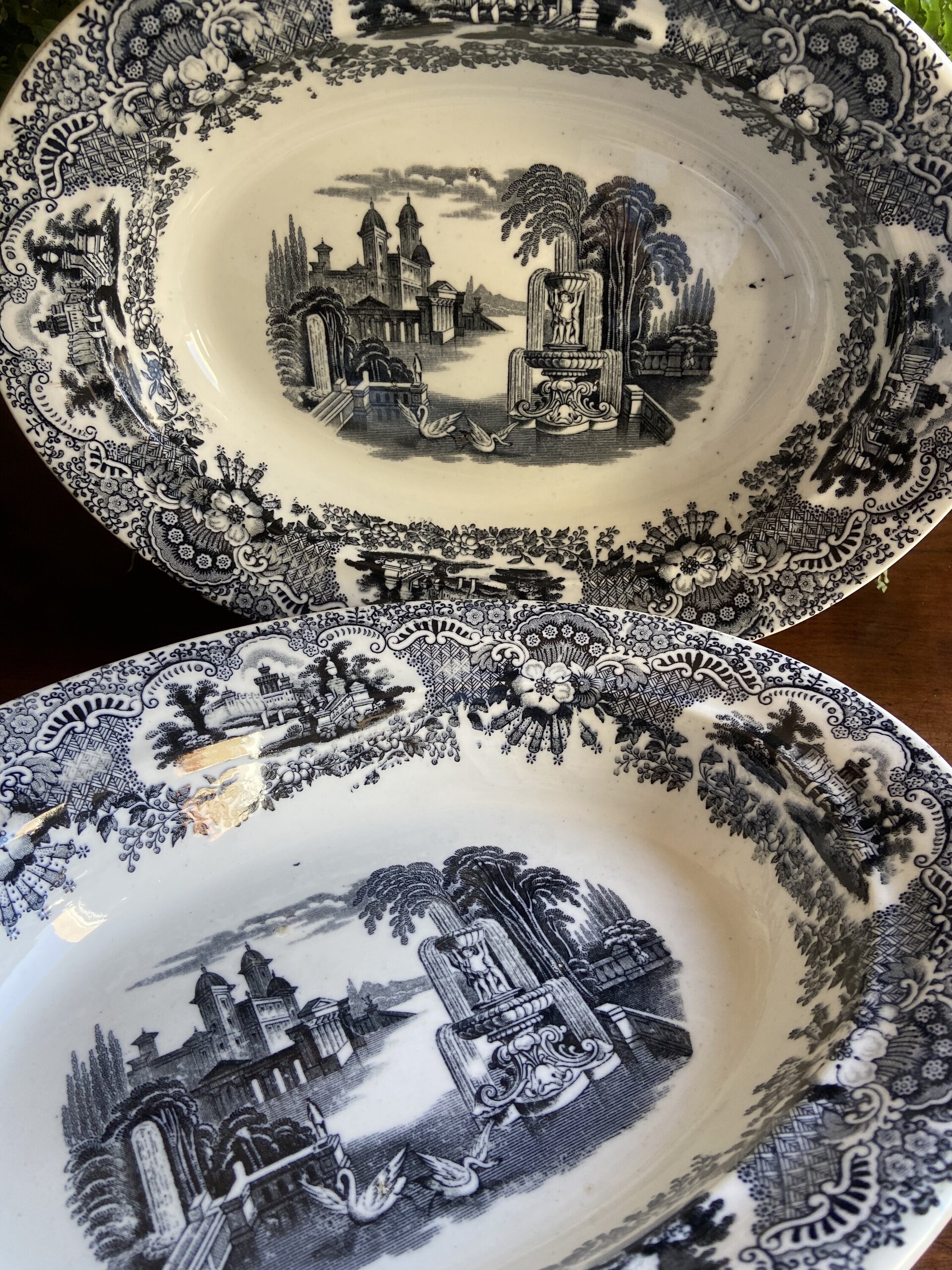 Fuente honda ovalada en loza "Pickman y Cia" - 2