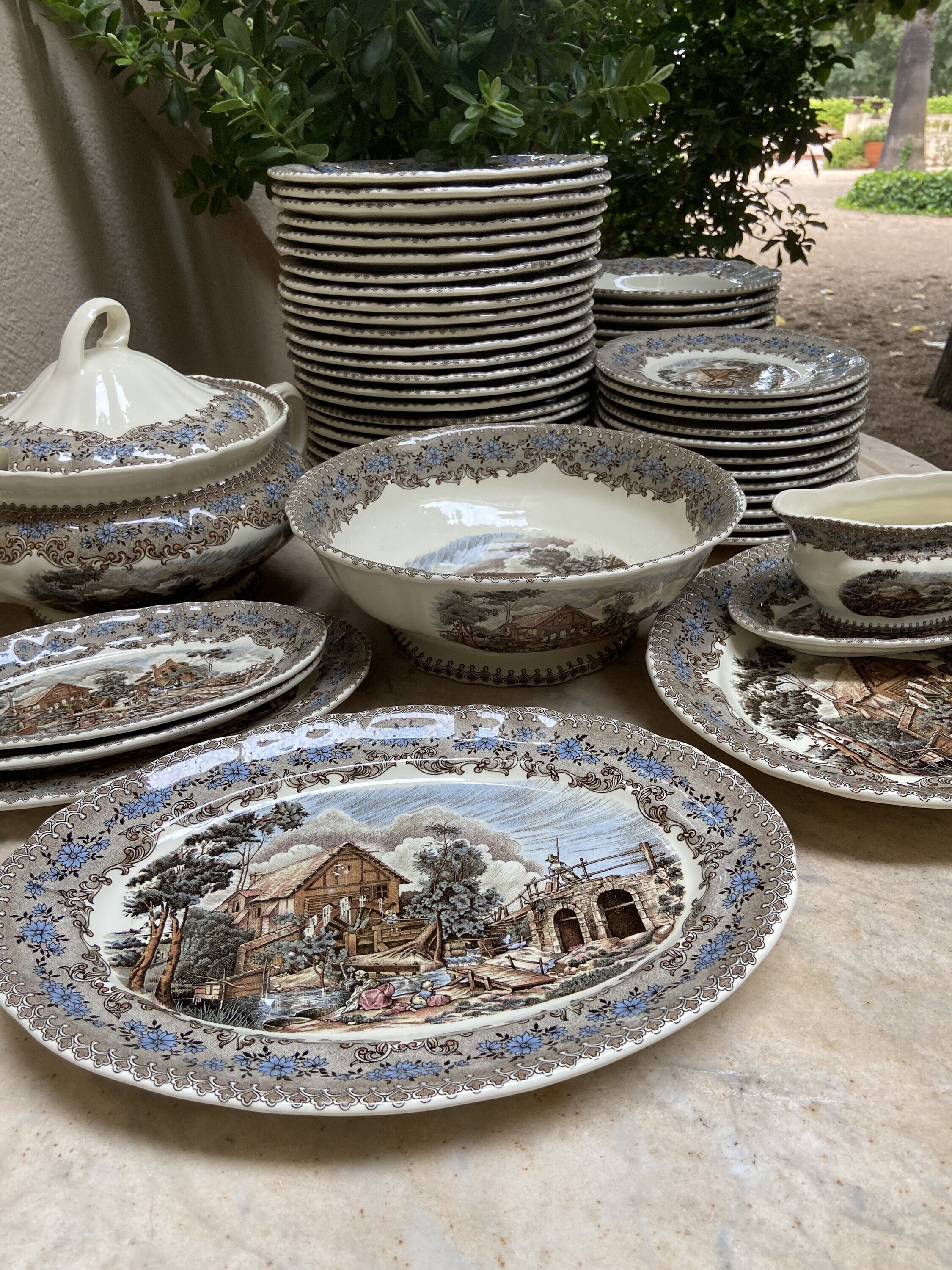 Vajilla Molino Viejo Cartuja Sevilla Vajilla 