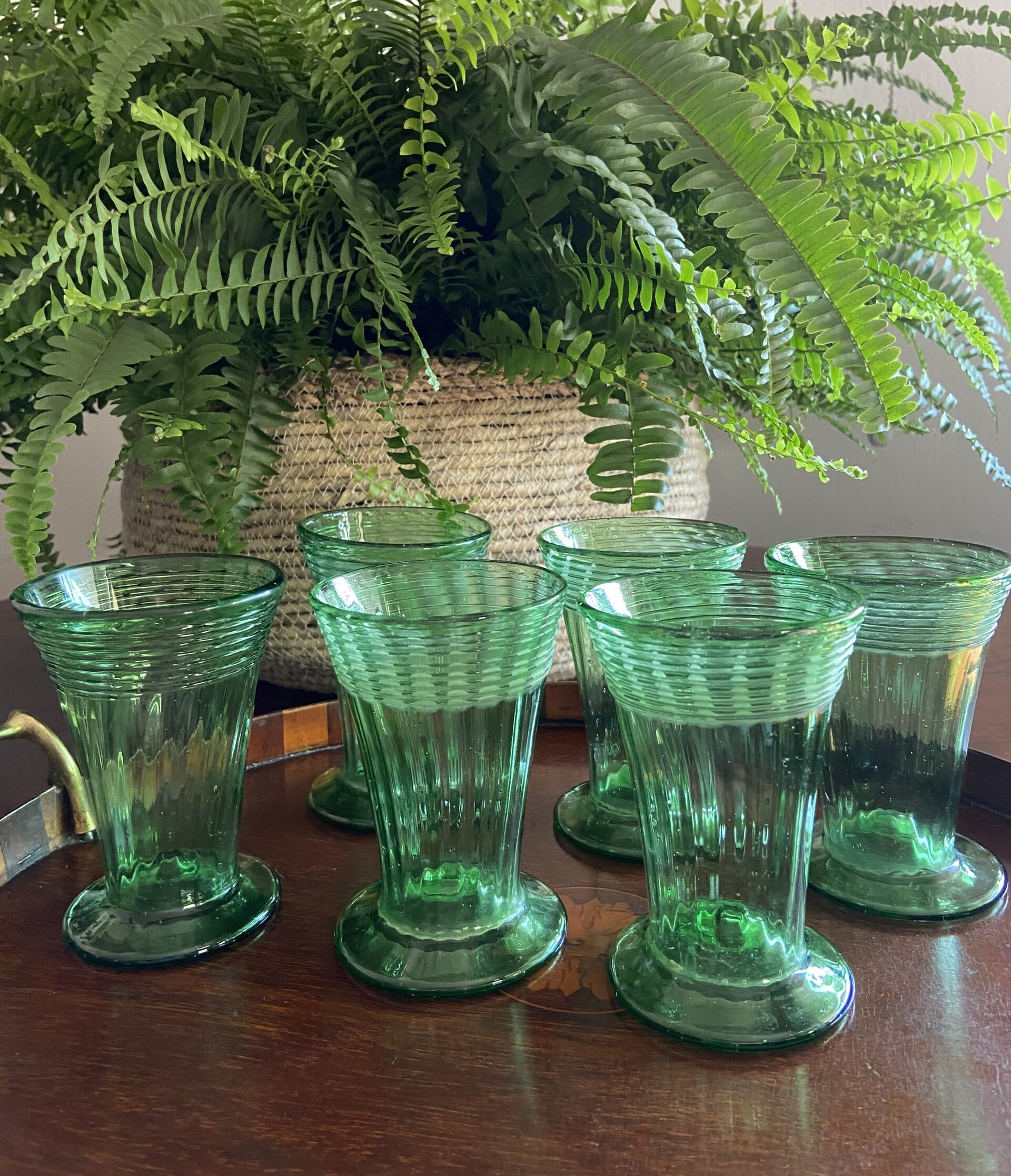 6 vasos en vidrio soplado a mano "Gordiola" - 1