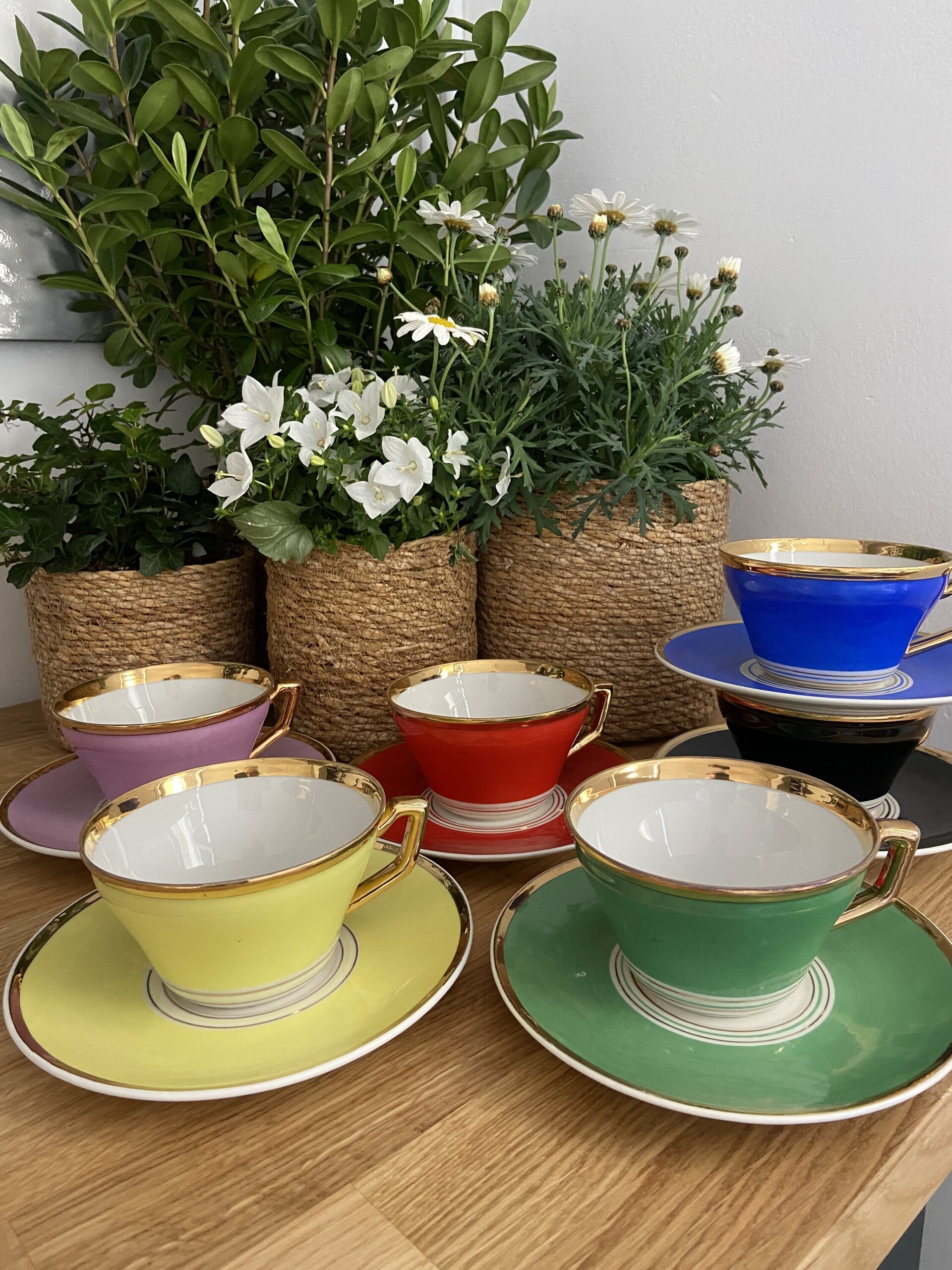 6 tazas desayuno de diferentes colores. - 4