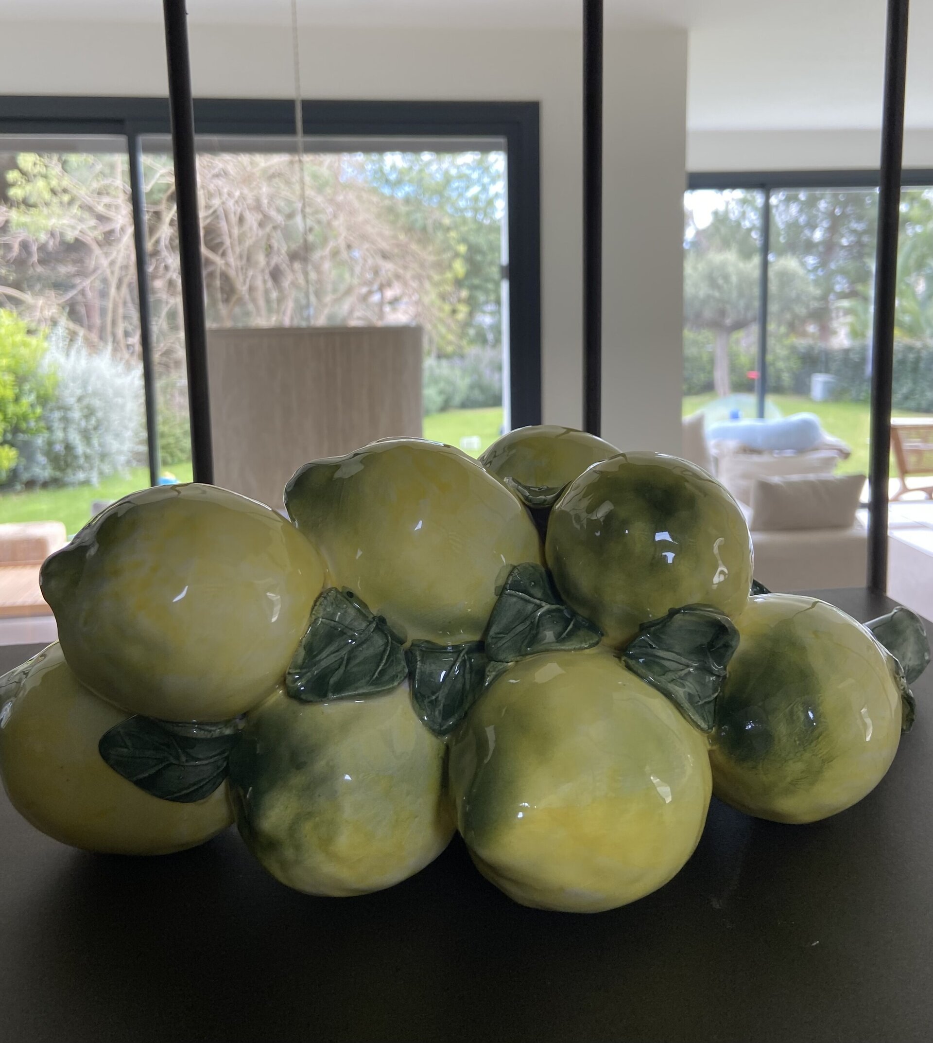 Centro en cerámica de limones. - 3