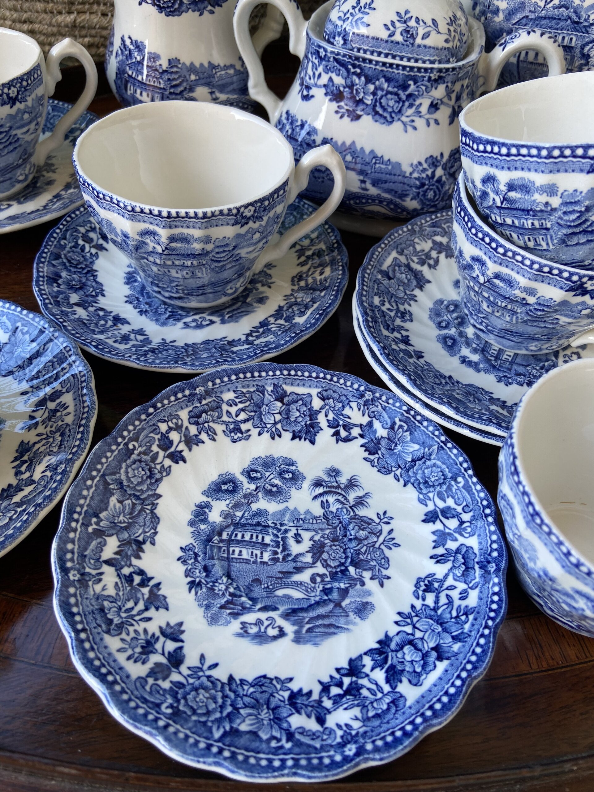 Juego de café en loza inglesa ""Myott" (mod. Tonquin) - 5