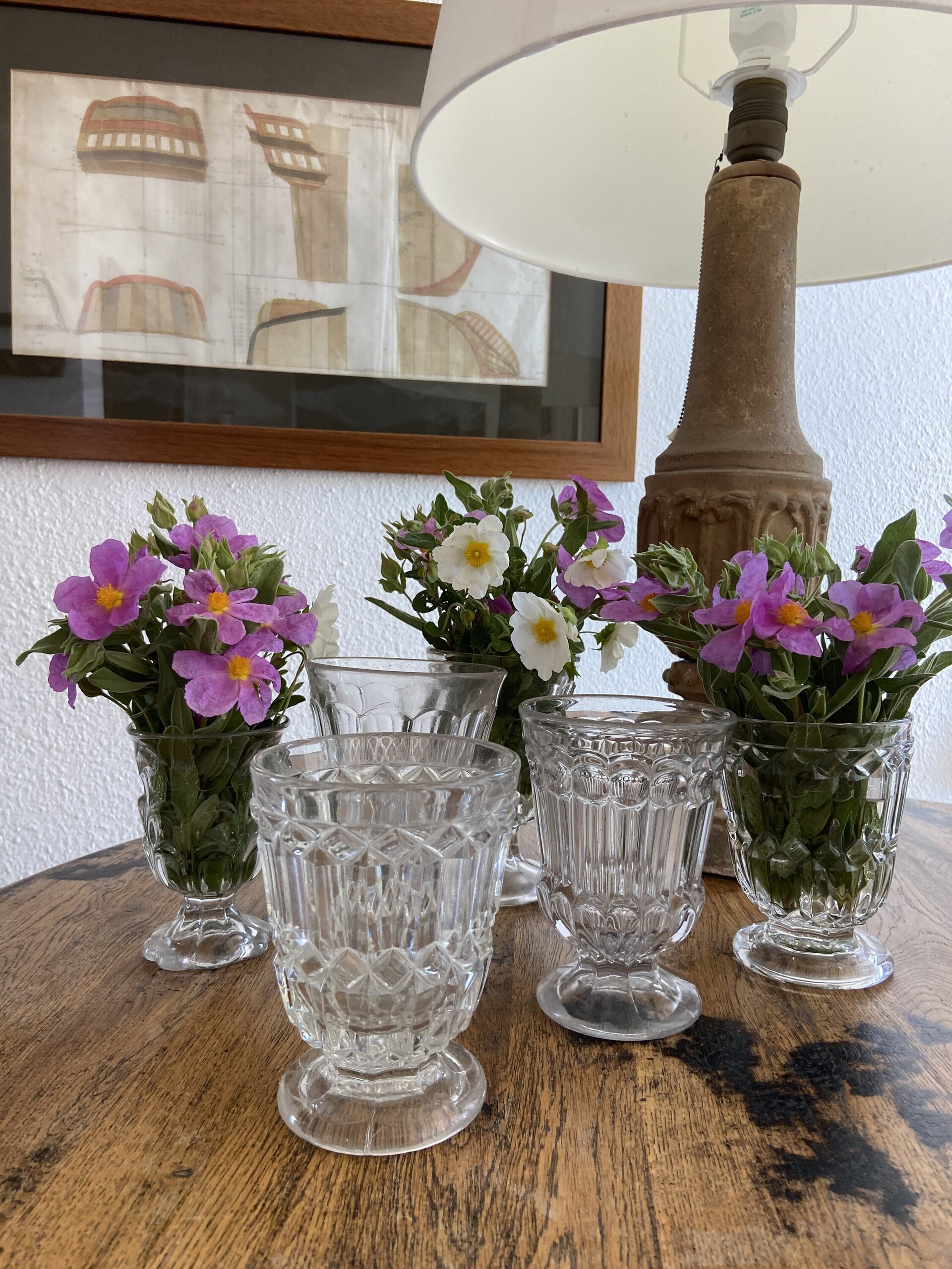 Copa huertana en vidrio de cristalerias "Santa Lucia" Murcia. - 1