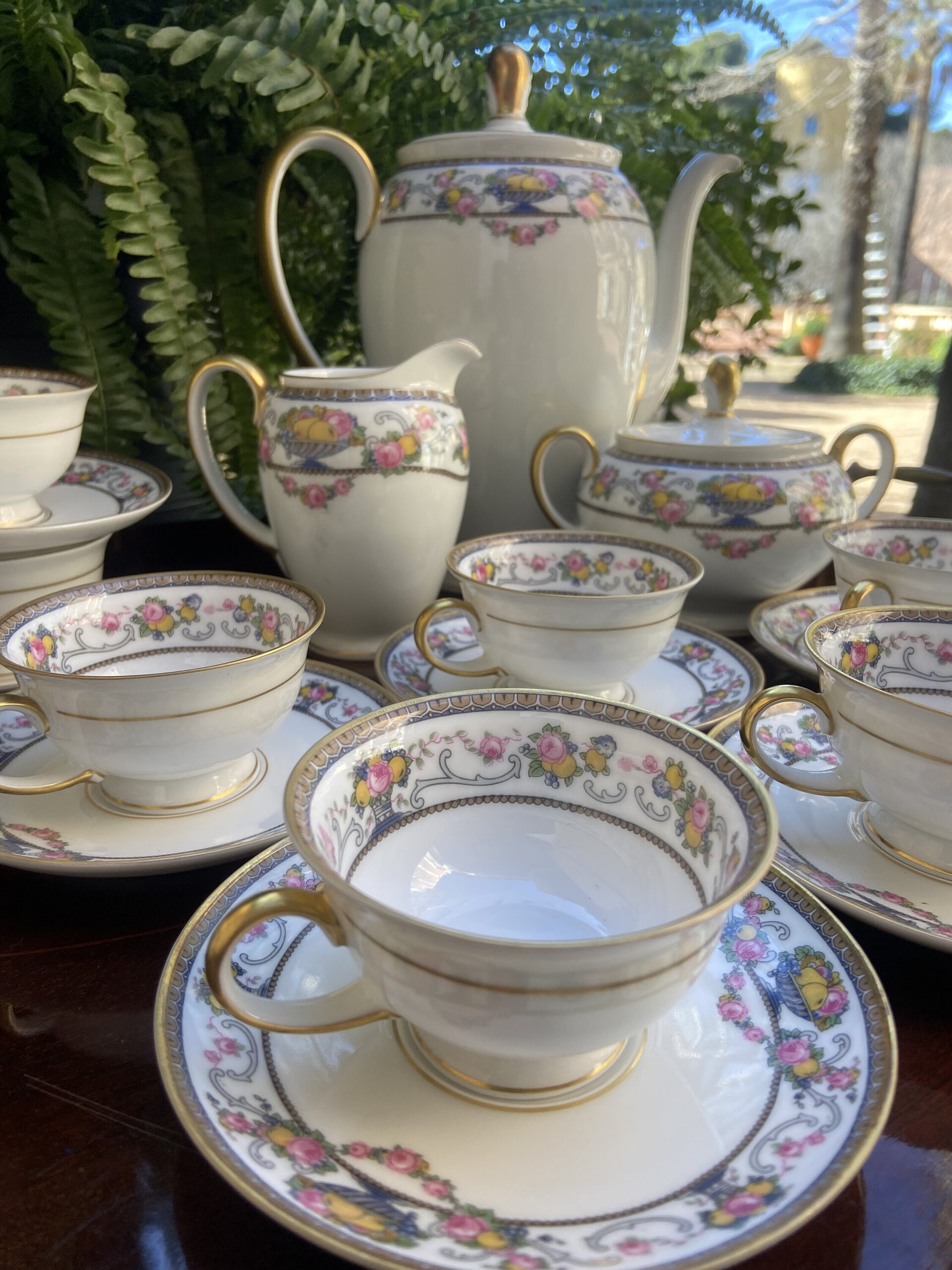 Juego de café en porcelana alemana "Rossenthal" - 3