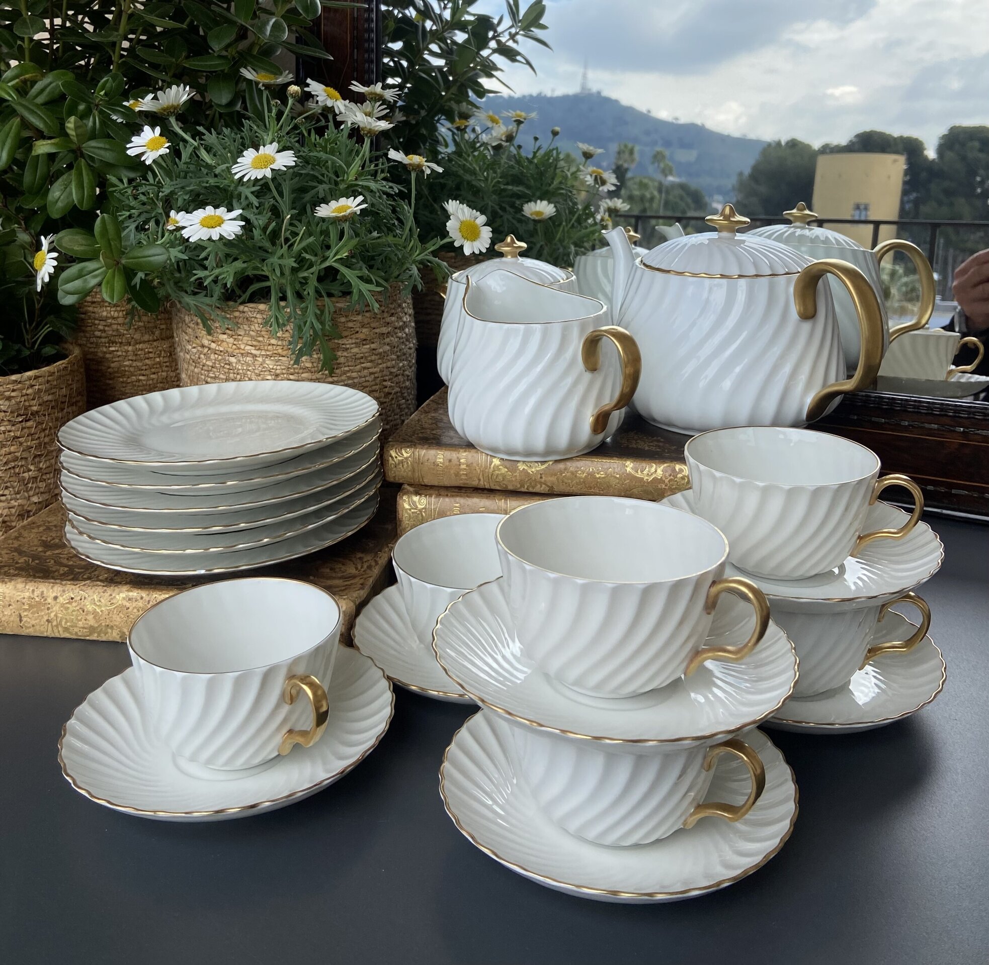Juego de té en porcelana "Bidasoa". - 7