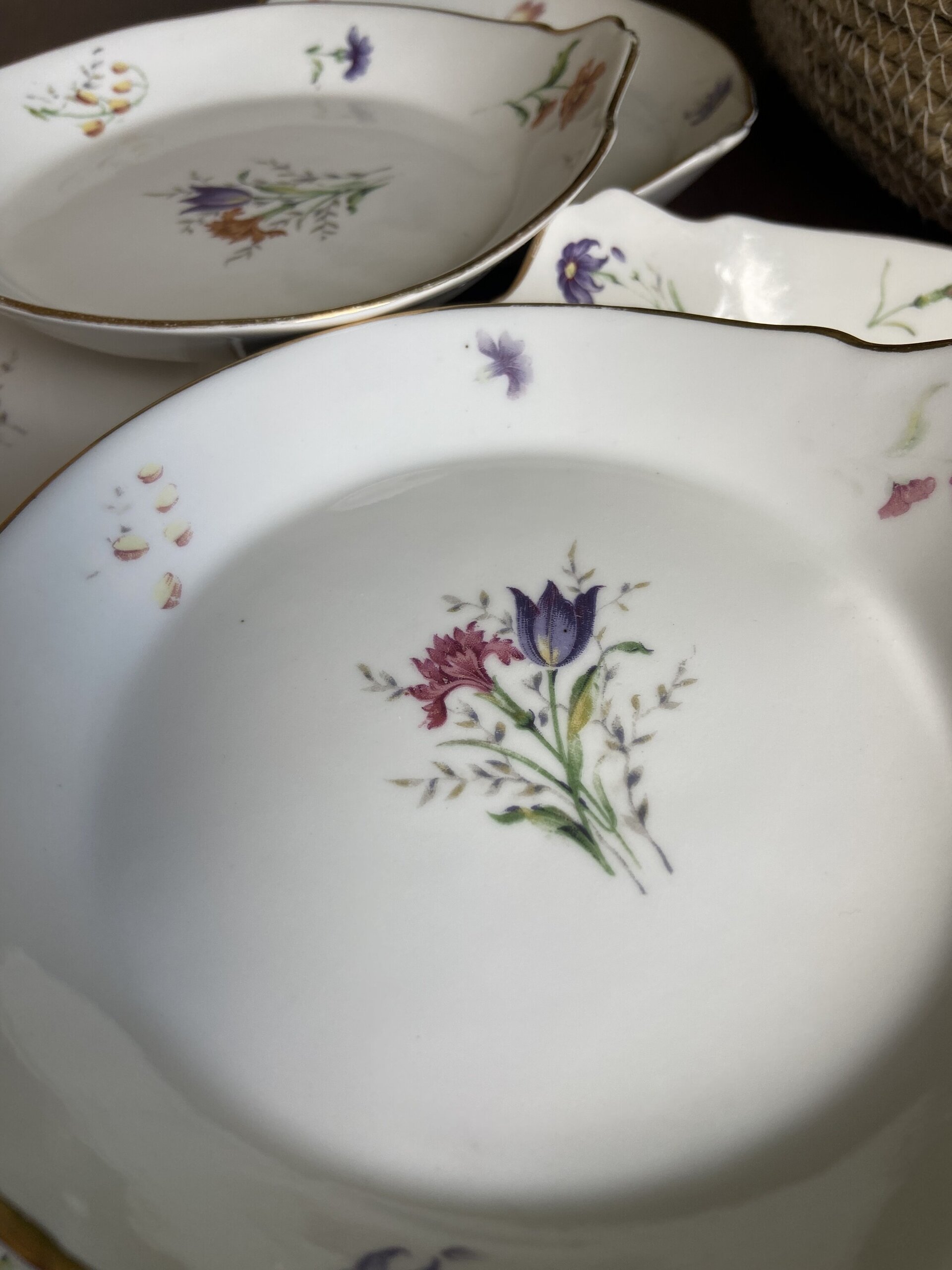 6 fuentes individuales en porcelana "Isard". - 3