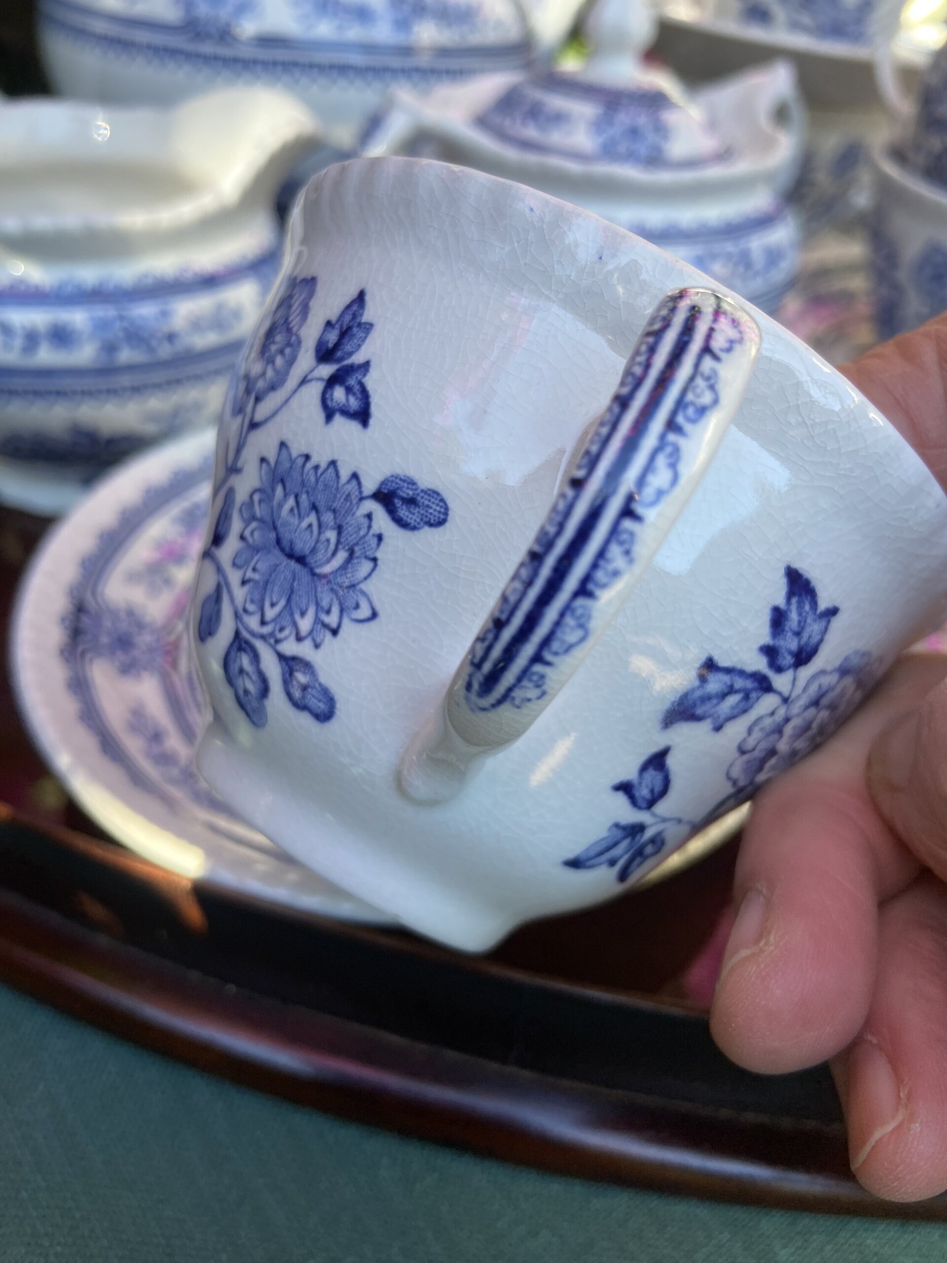 Juego de té en loza inglesa "Wood & Sons" (mod. Dorset). - 7