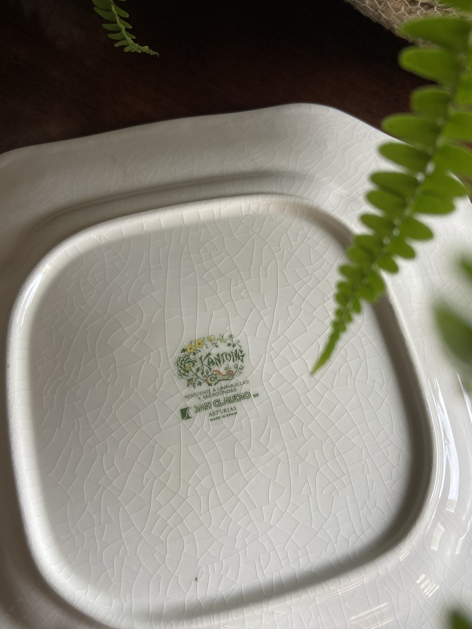 Fuente cuadrada en loza "San Claudio" (mod.Kantong) - 3