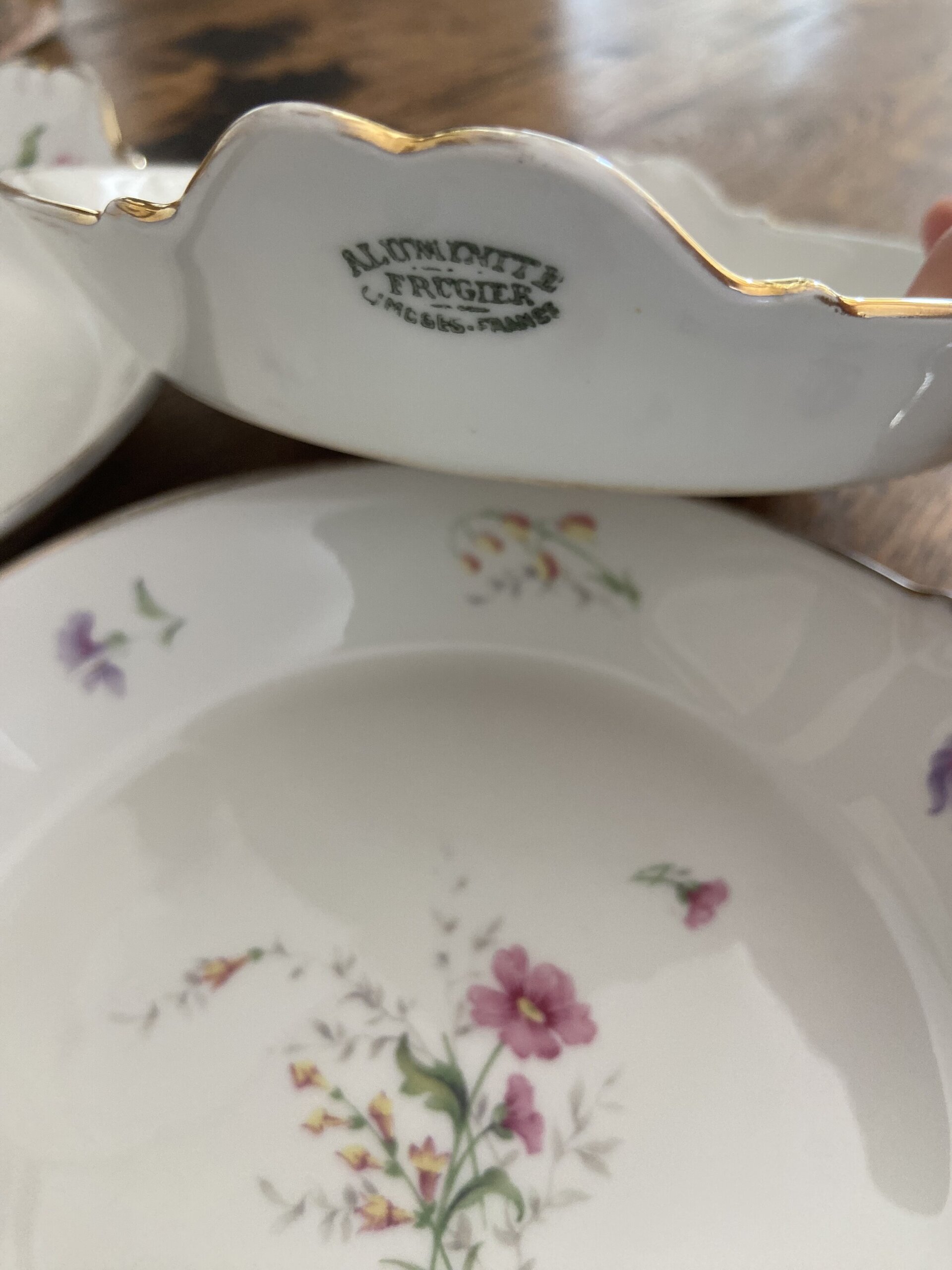 4 fuentes individuales en porcelana francesa de "Limoges". - 6