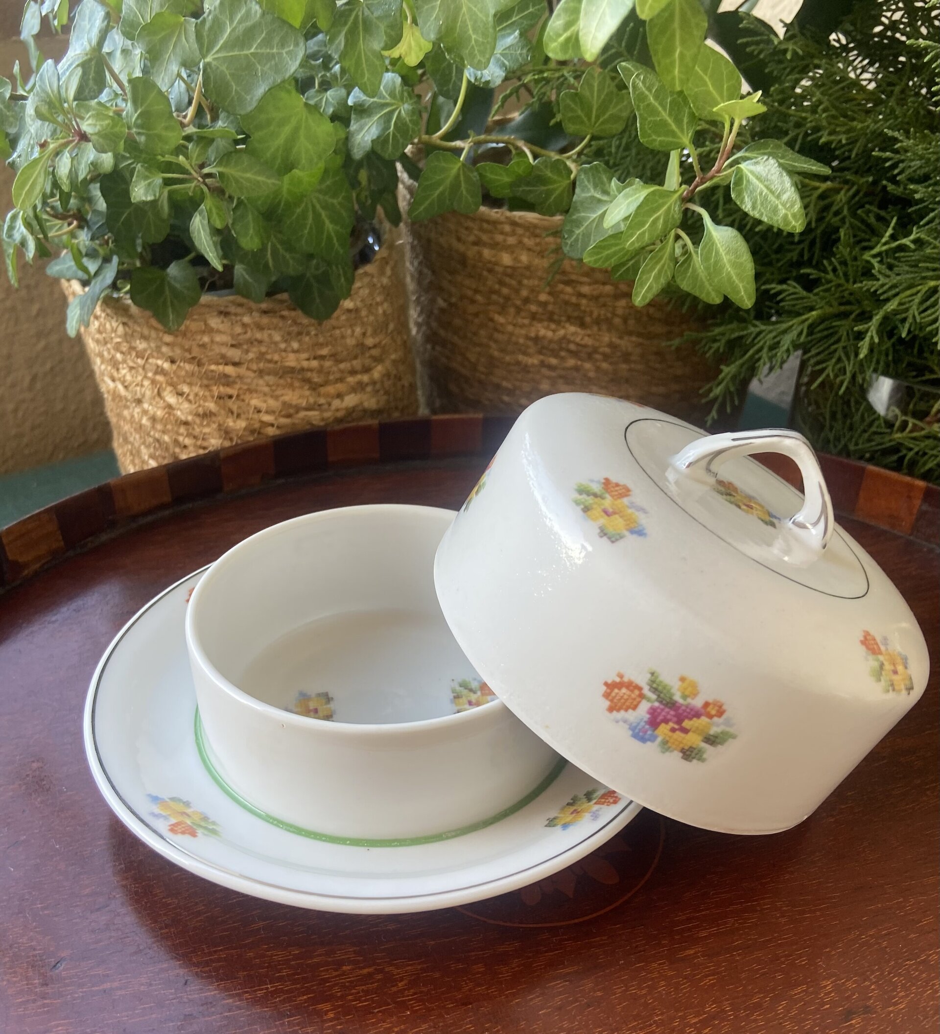 Mantequillero en porcelana alemana "Jager" - 4