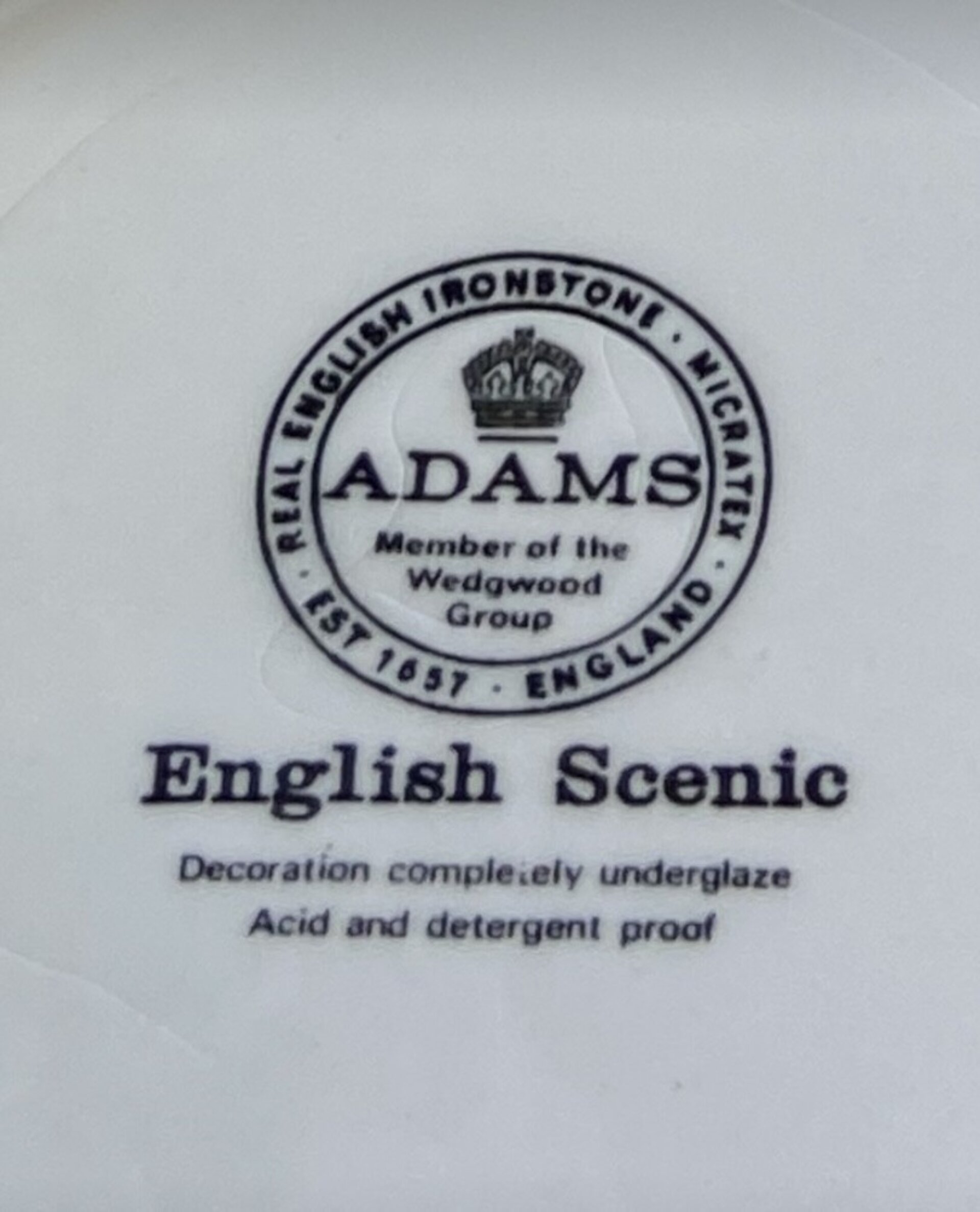 12 tazas de consomé en loza inglesa "Adams" - 6