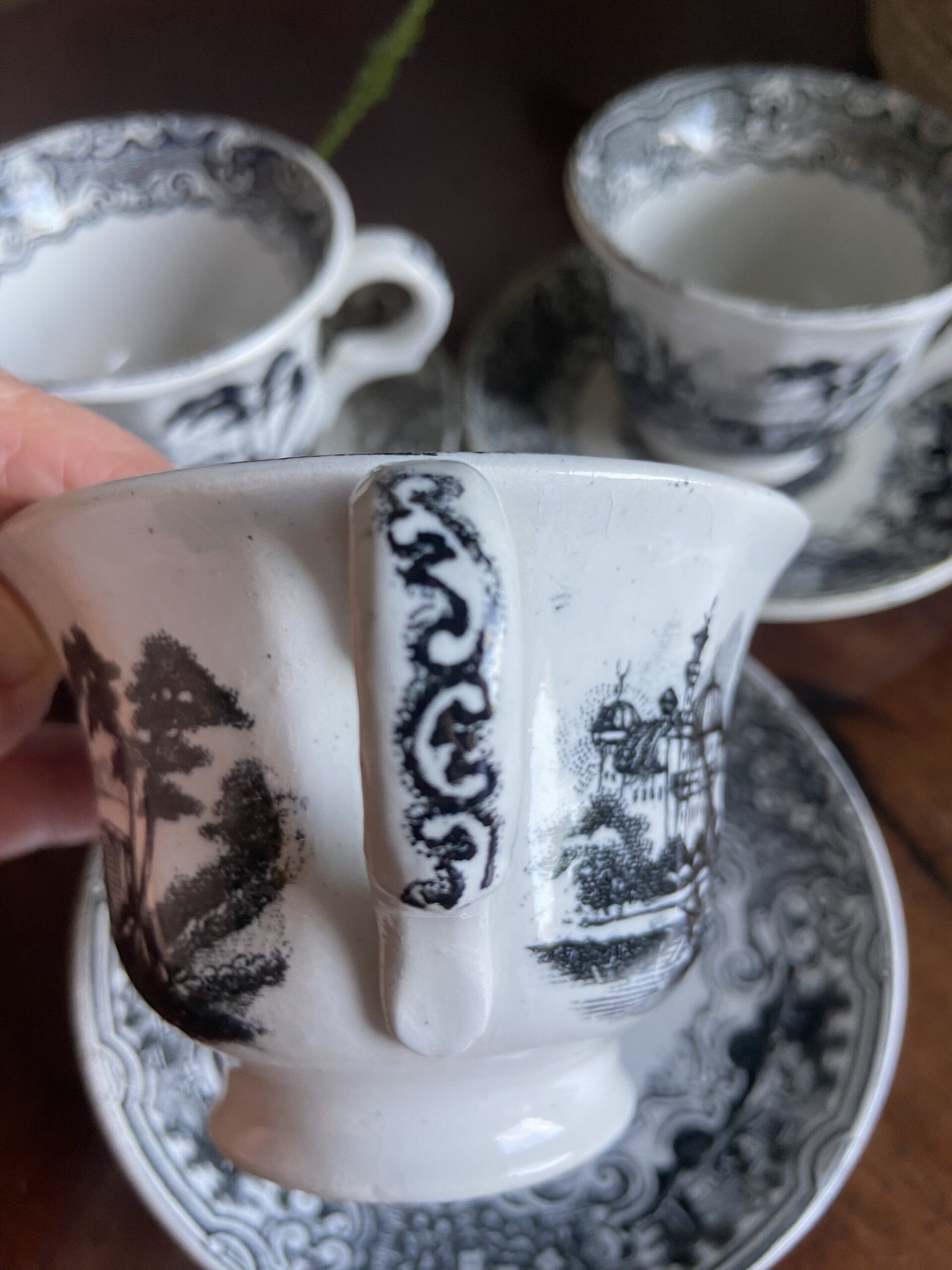 3 tazas de té "Pickman S.A. Sevilla" mod.Vistas - 3