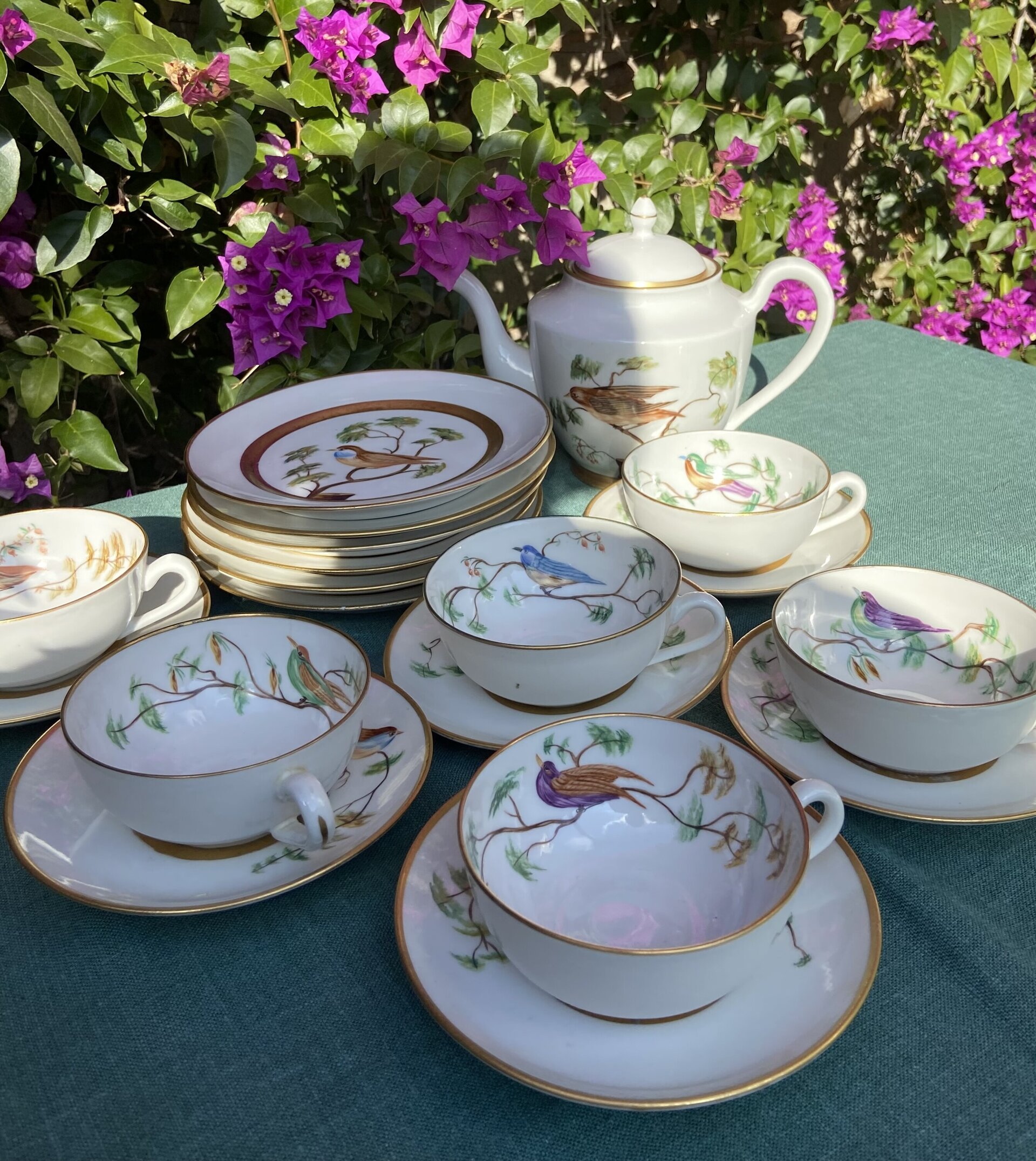 Juego de té en porcelana "Bidasoa". - 1