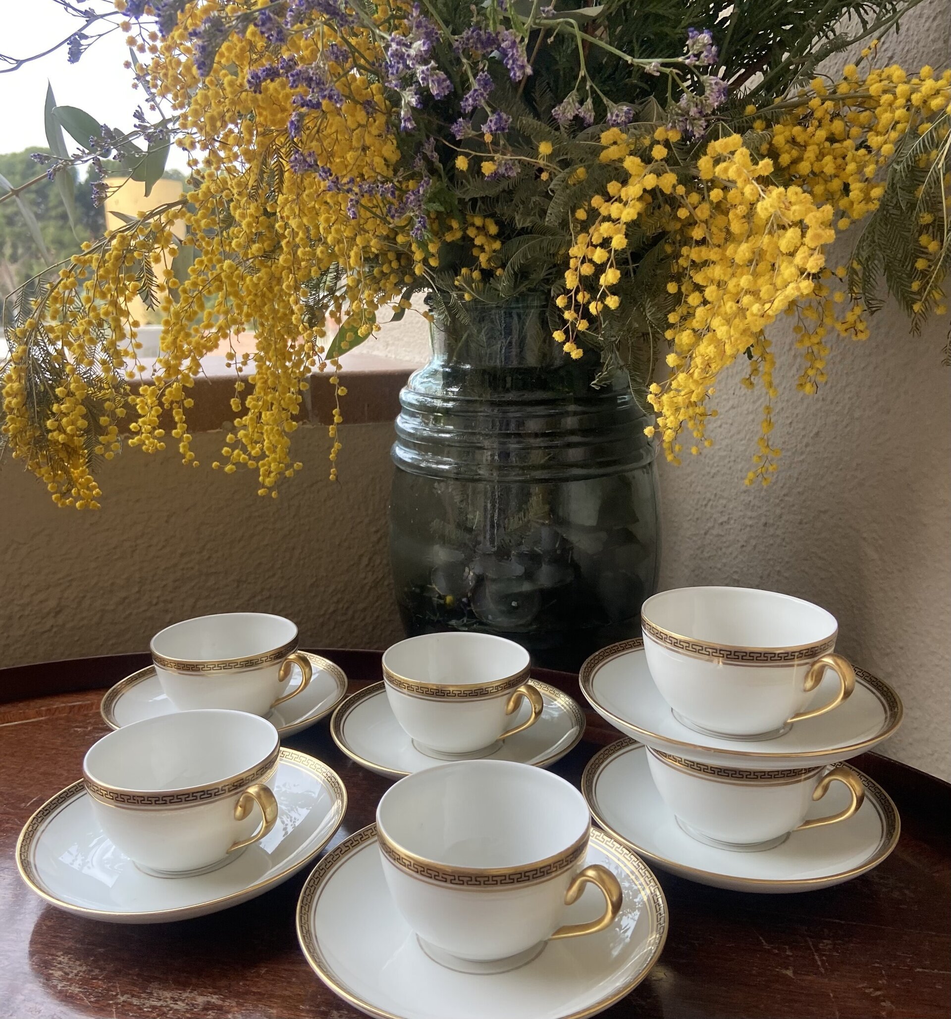 6 tazas de café en porcelana "Bidasoa". - 2