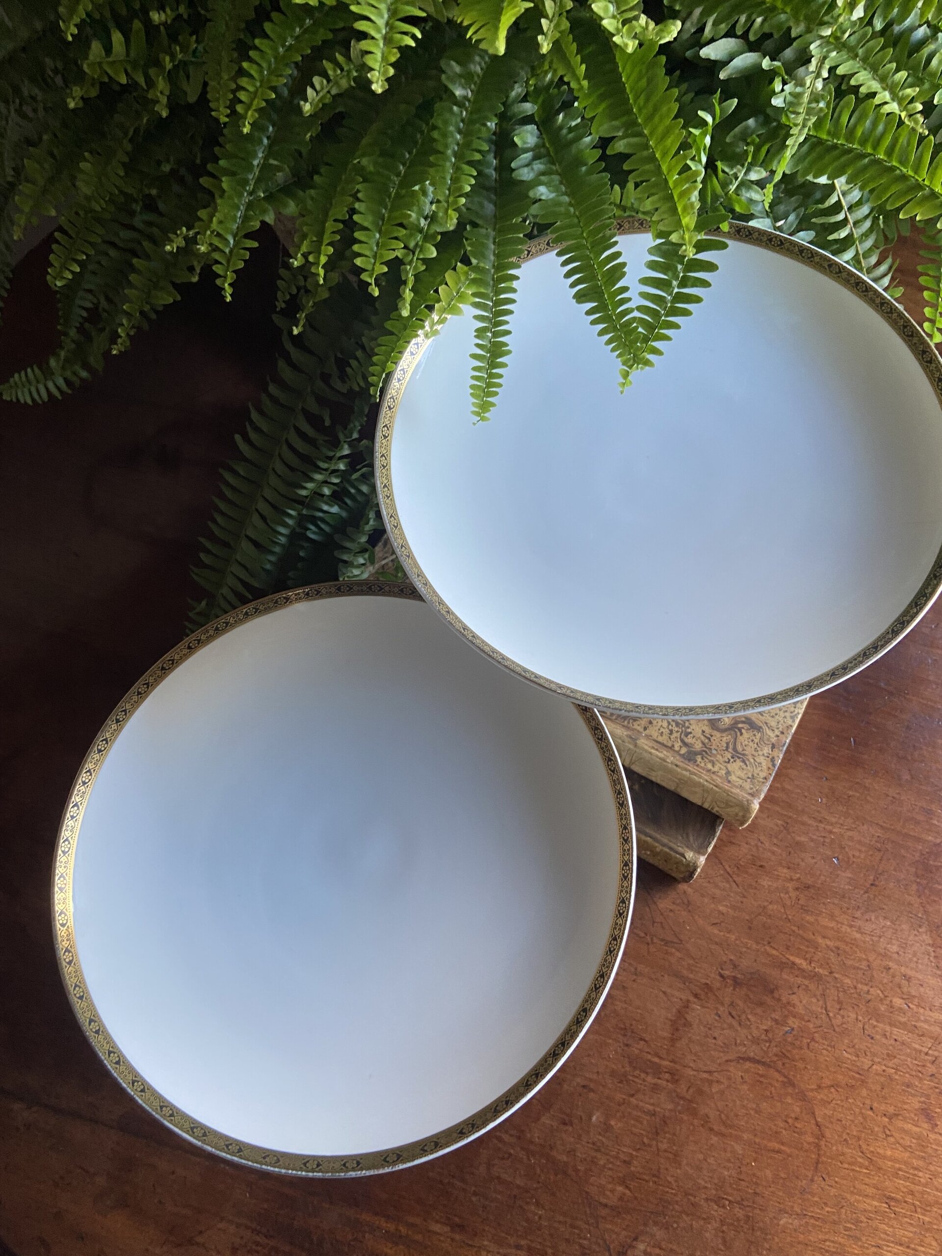 Pareja de fruteros/pasteleros en porcelana blanca "Hutstenreuther". - 3