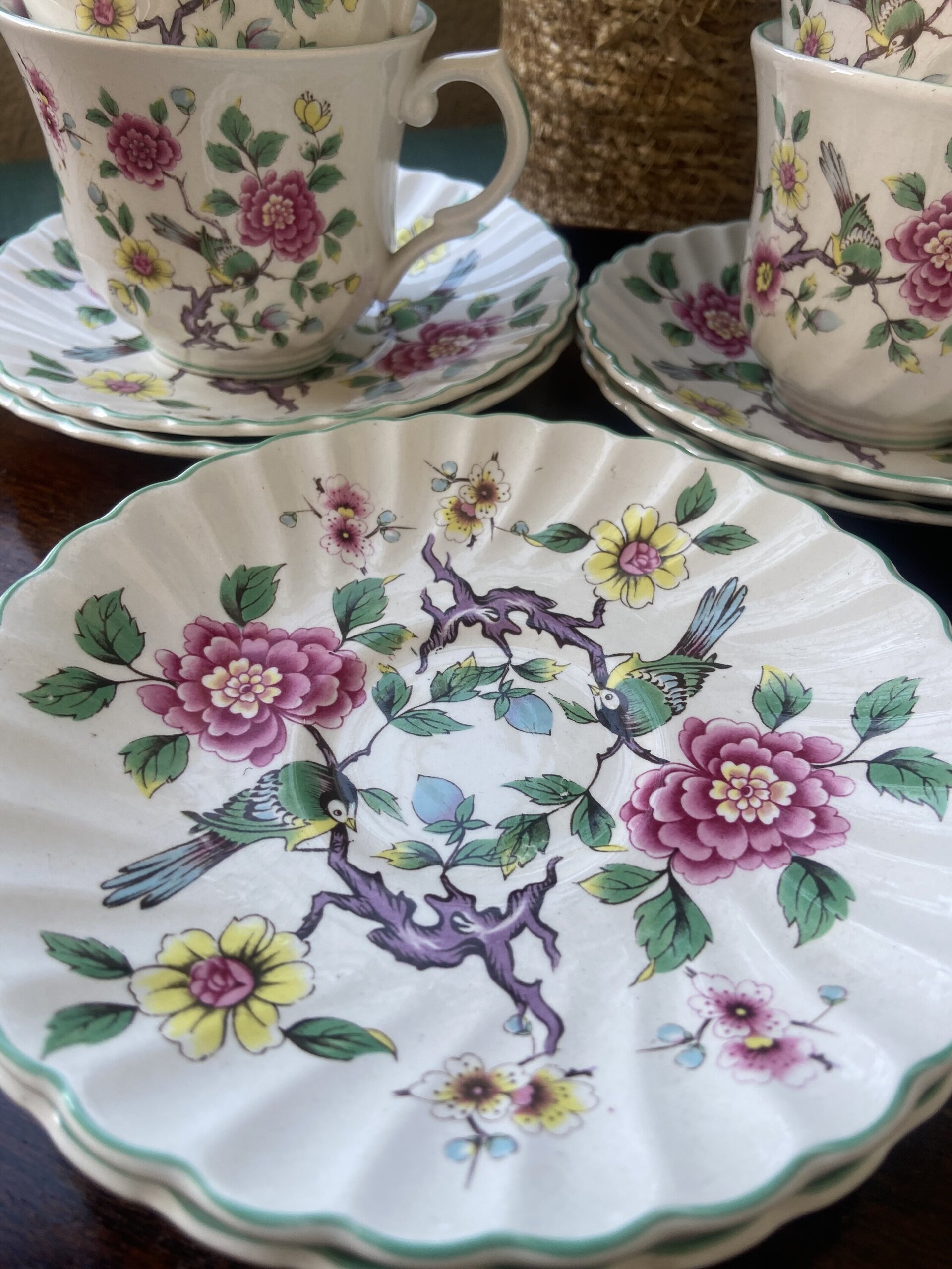 Juego de té en loza inglesa "Old Foley" - 6