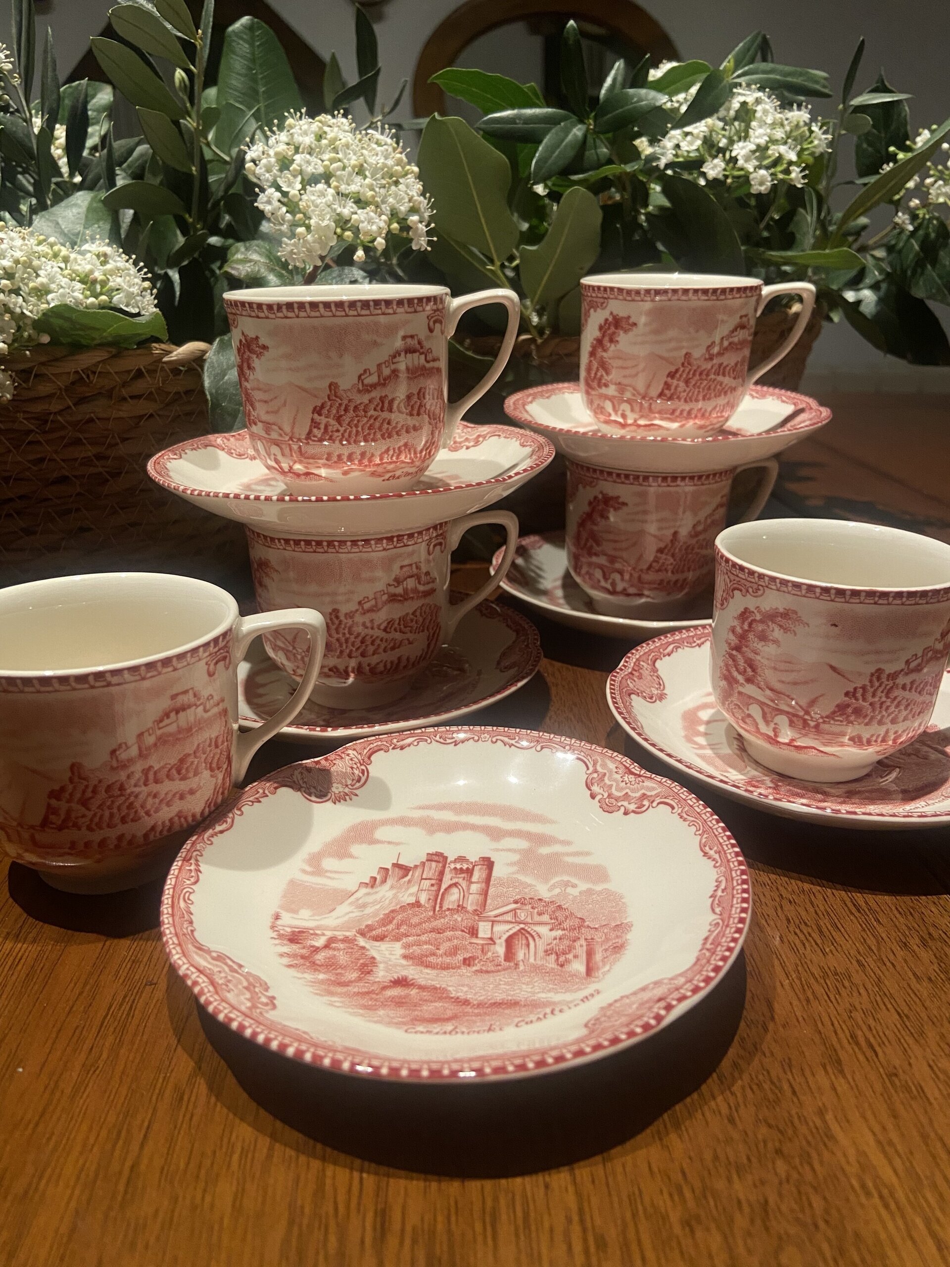 6 tazas café en loza inglesa "Johson Bros". - 2