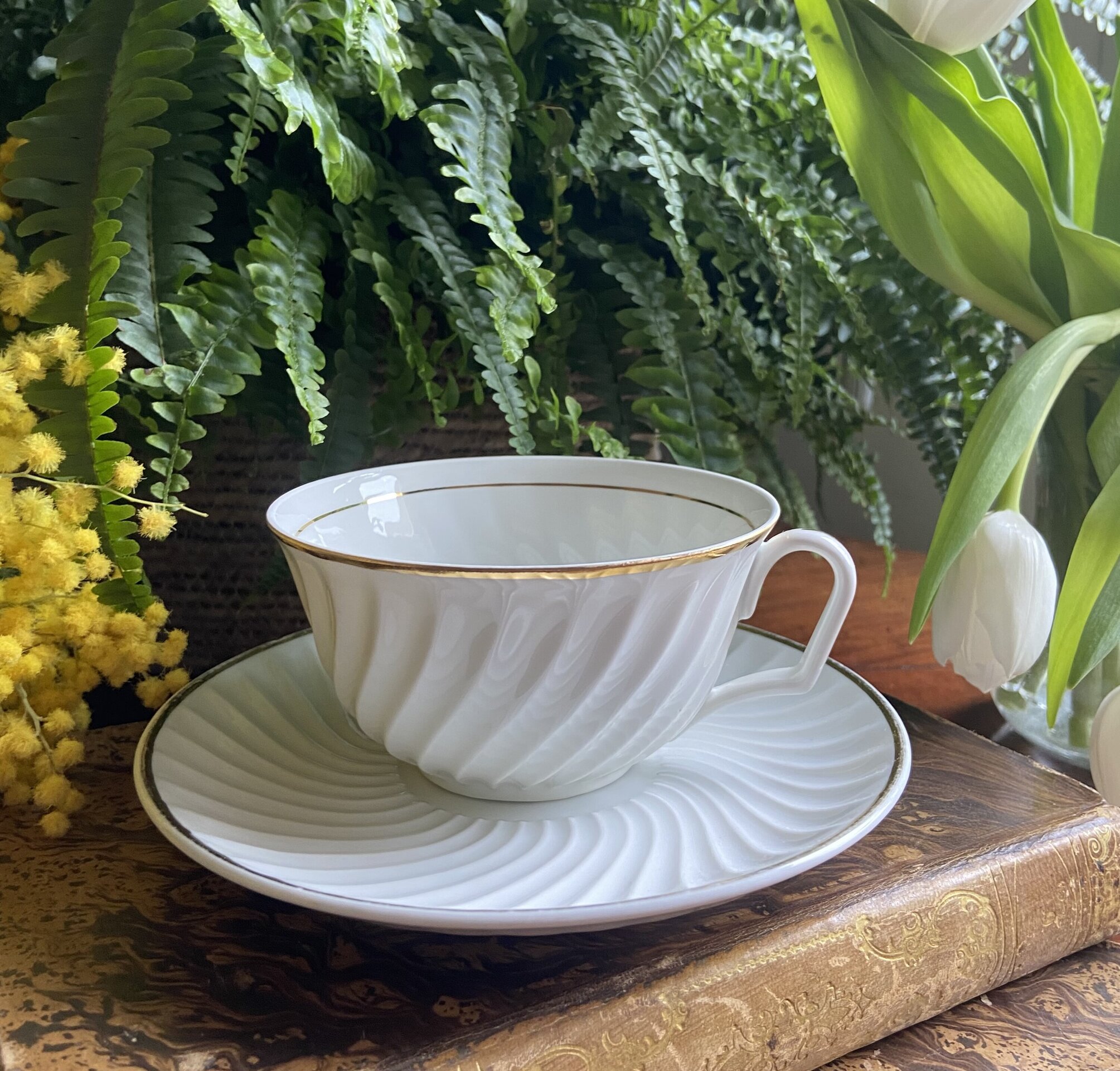 Taza desayuno en porcelana blanca - 3