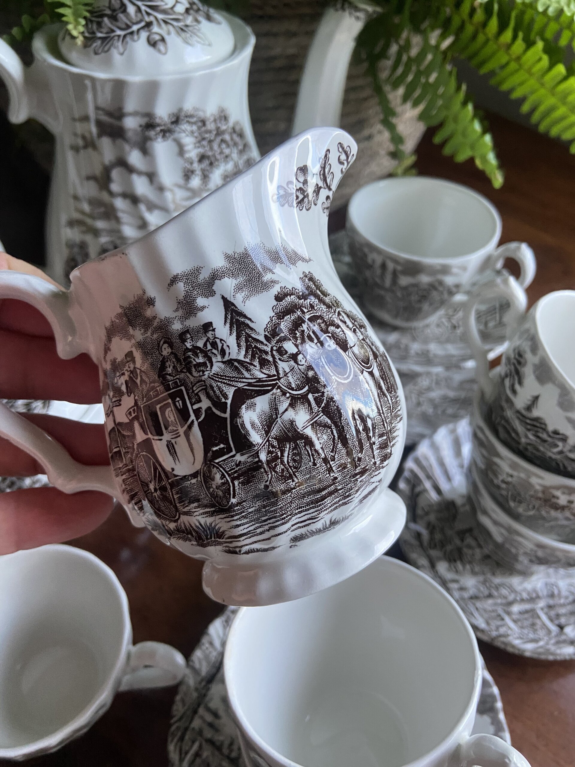 Juego café en loza inglesa "Myott" (mod. Royal Mail). - 4