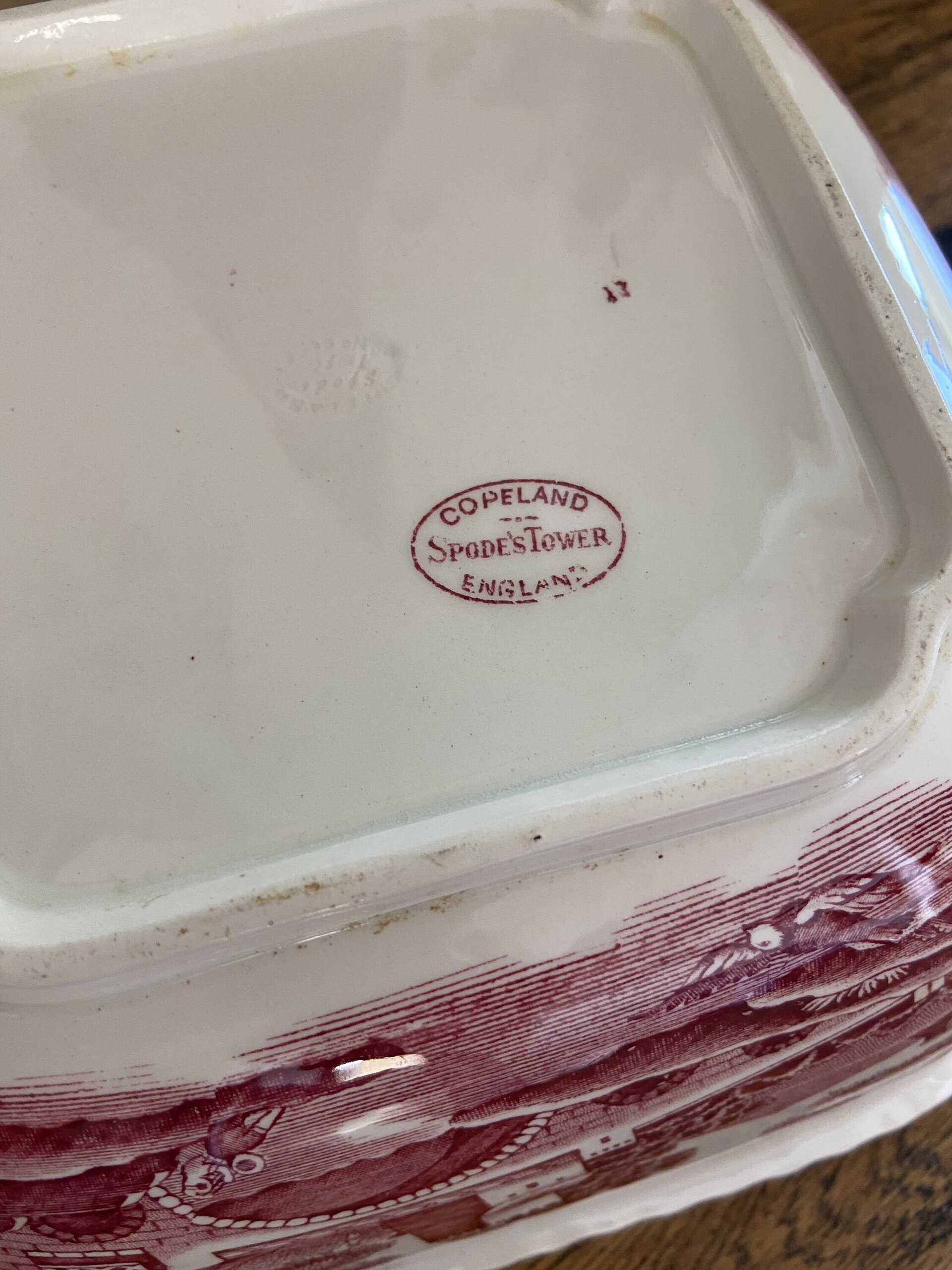 Ensaladera  en loza inglesa  "Copeland"  (mod. Spode´s Tower.) - 4