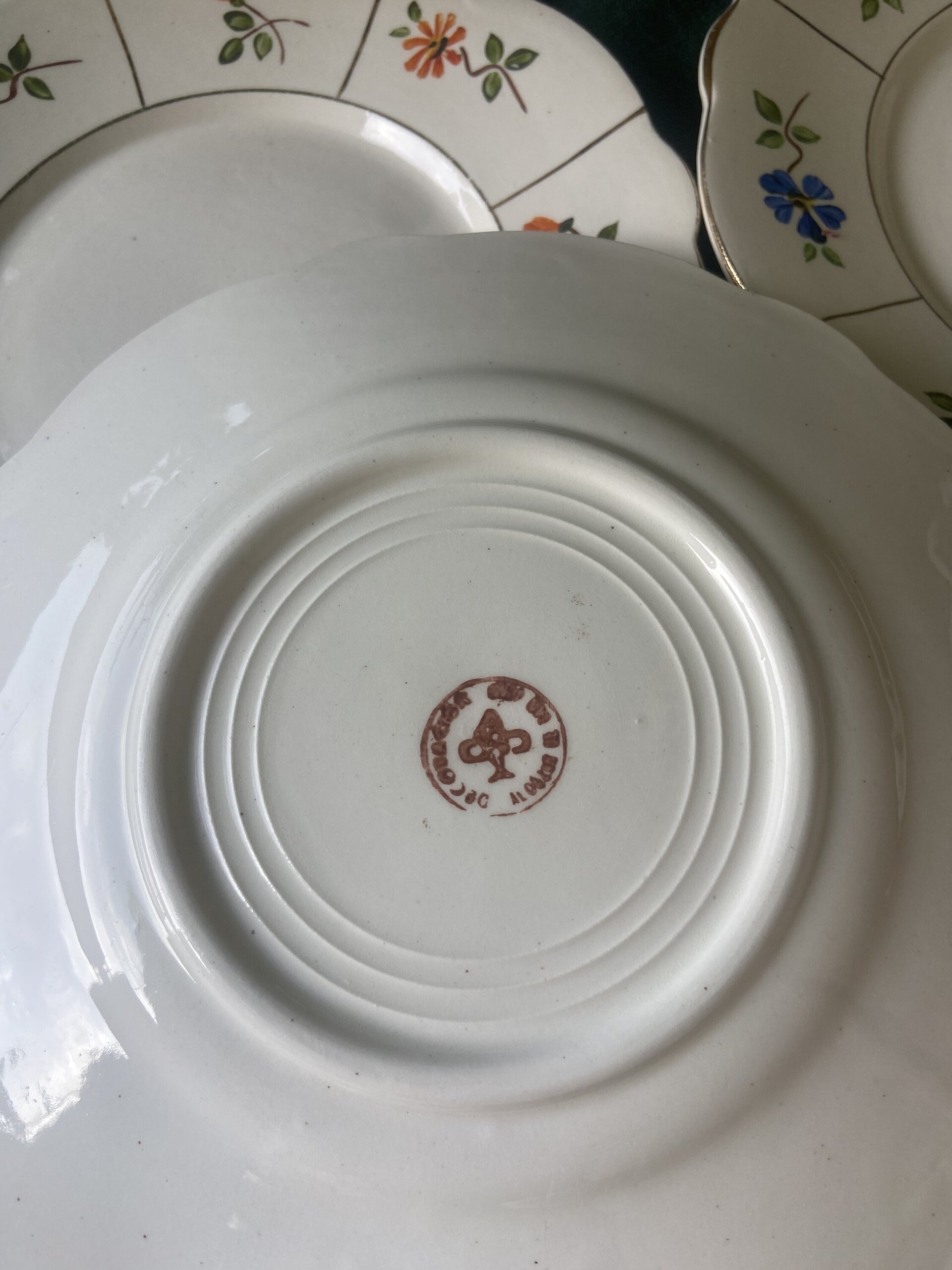 10 platos postre/ merienda en loza francesa. - 4